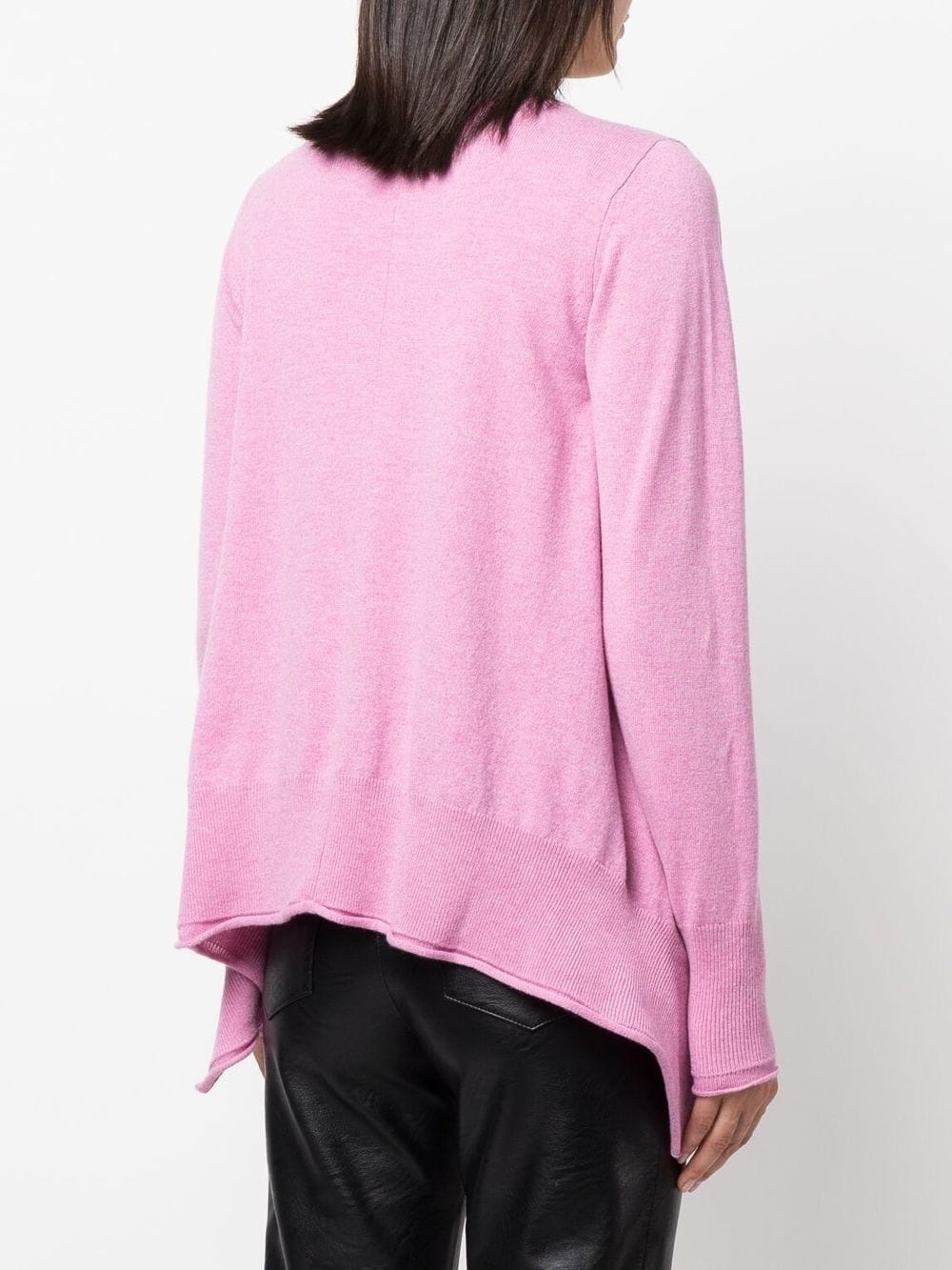 waterfall-hem fine-knit jumper - 4