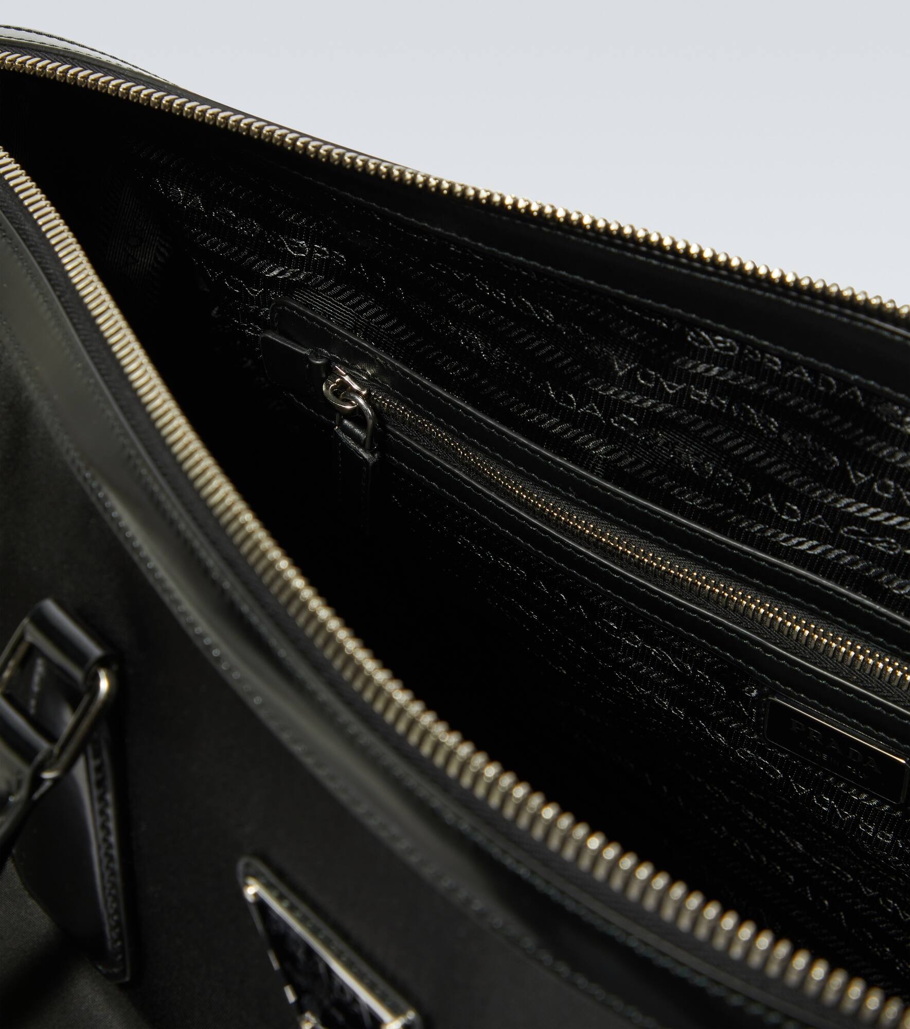 Leather-trimmed duffel bag - 4