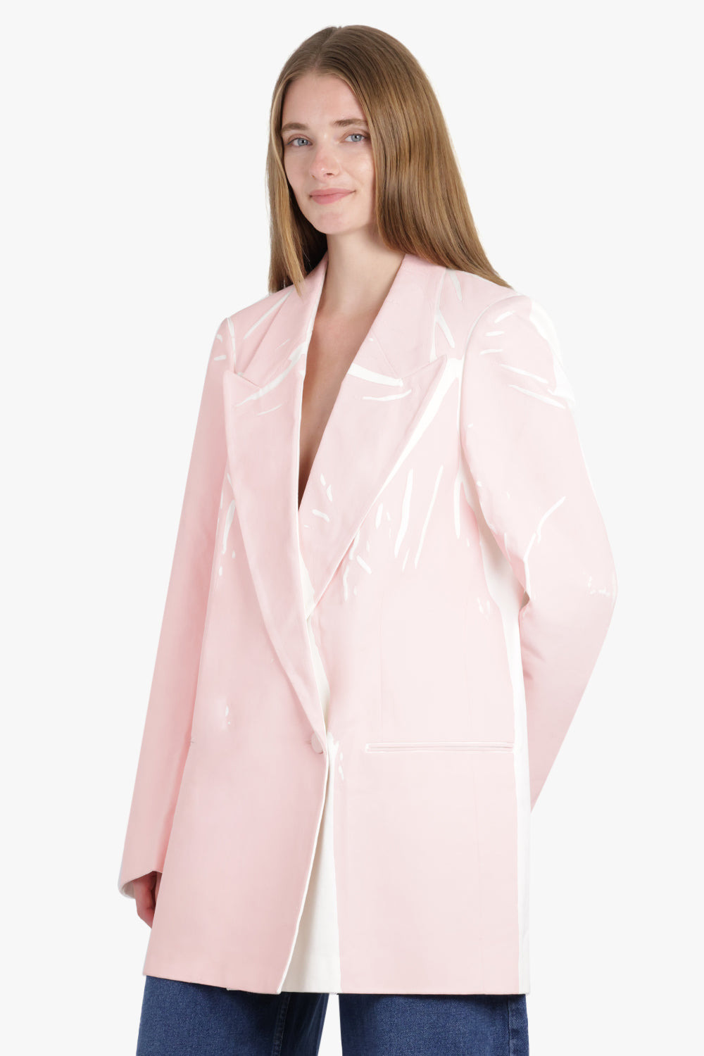 BLINK SINGLE BREASTED TRIM DETAIL BLAZER | WHITE - 6