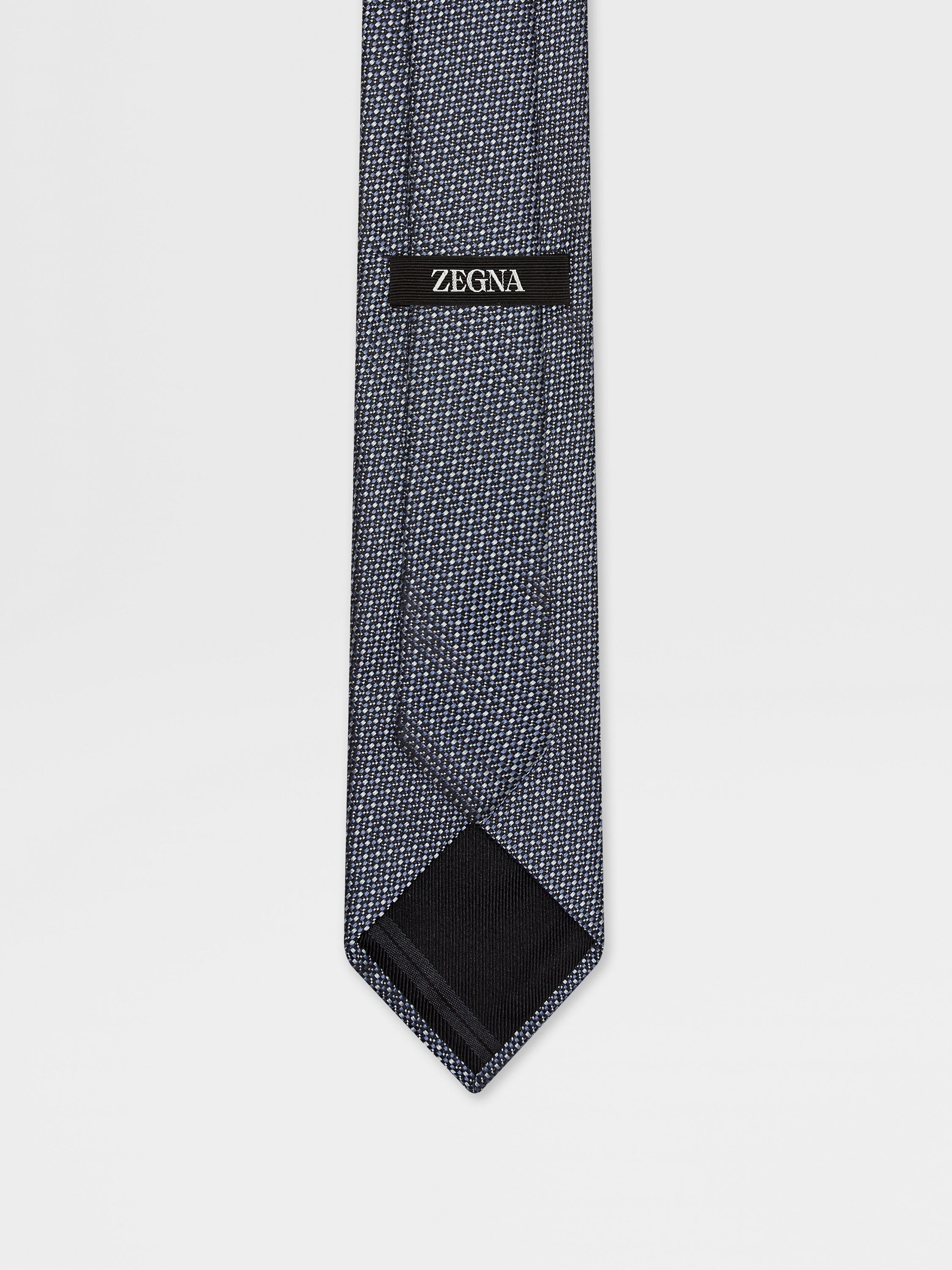 LIGHT BLUE SILK TIE - 3