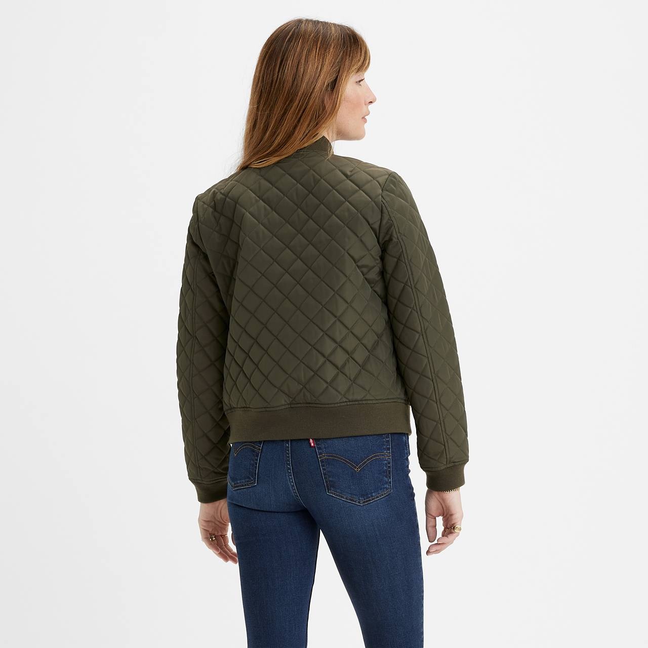 DIAMOND QUILTED BOMBER JACKET - 2