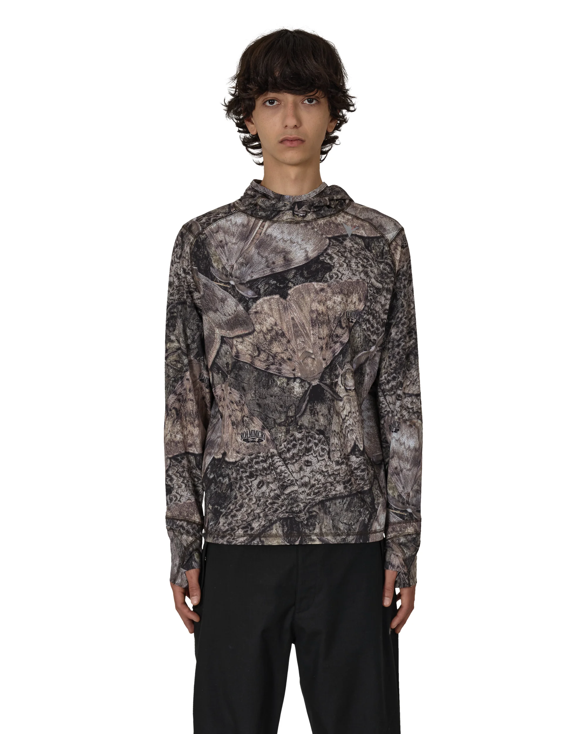 Lio Upf Plus 50 Baselayer Moth Print Long Sleeve Hoodie - 1