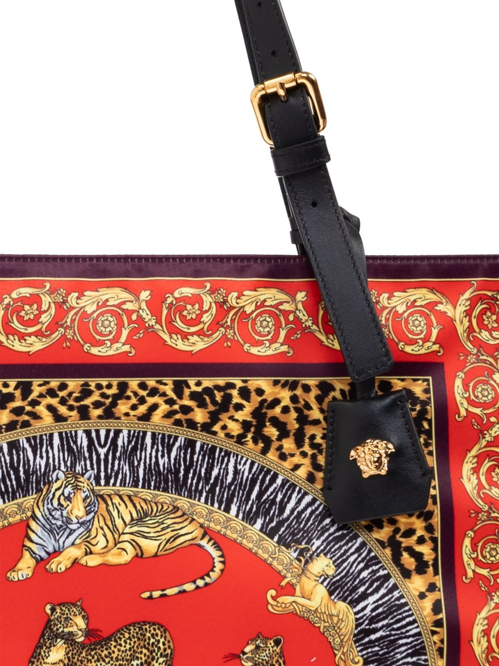 animal-print baroque tote bag - 5
