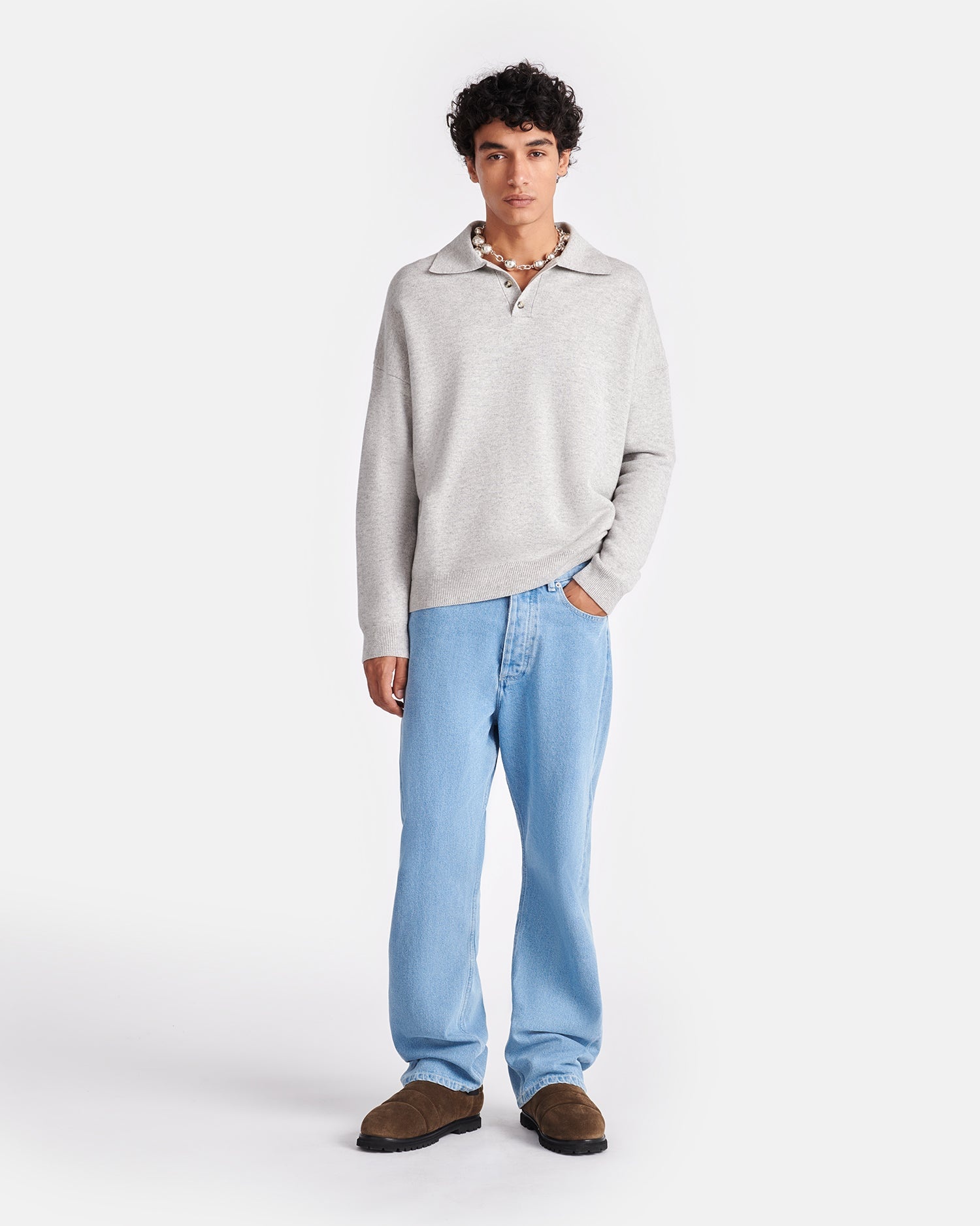 Plush Cashmere Polo-Neck Sweater - 7