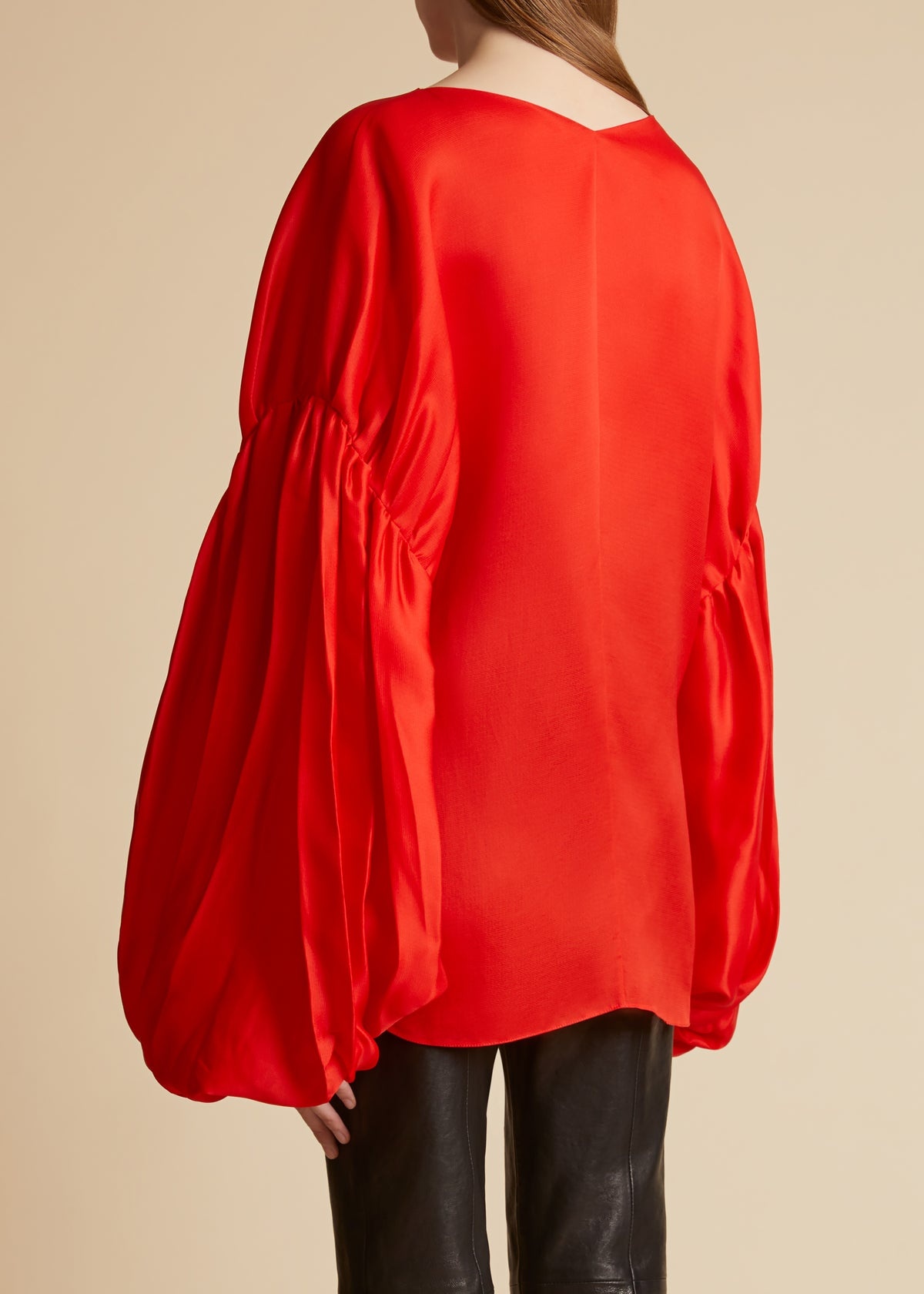 KHAITE The Quico Top in Fire Red | REVERSIBLE