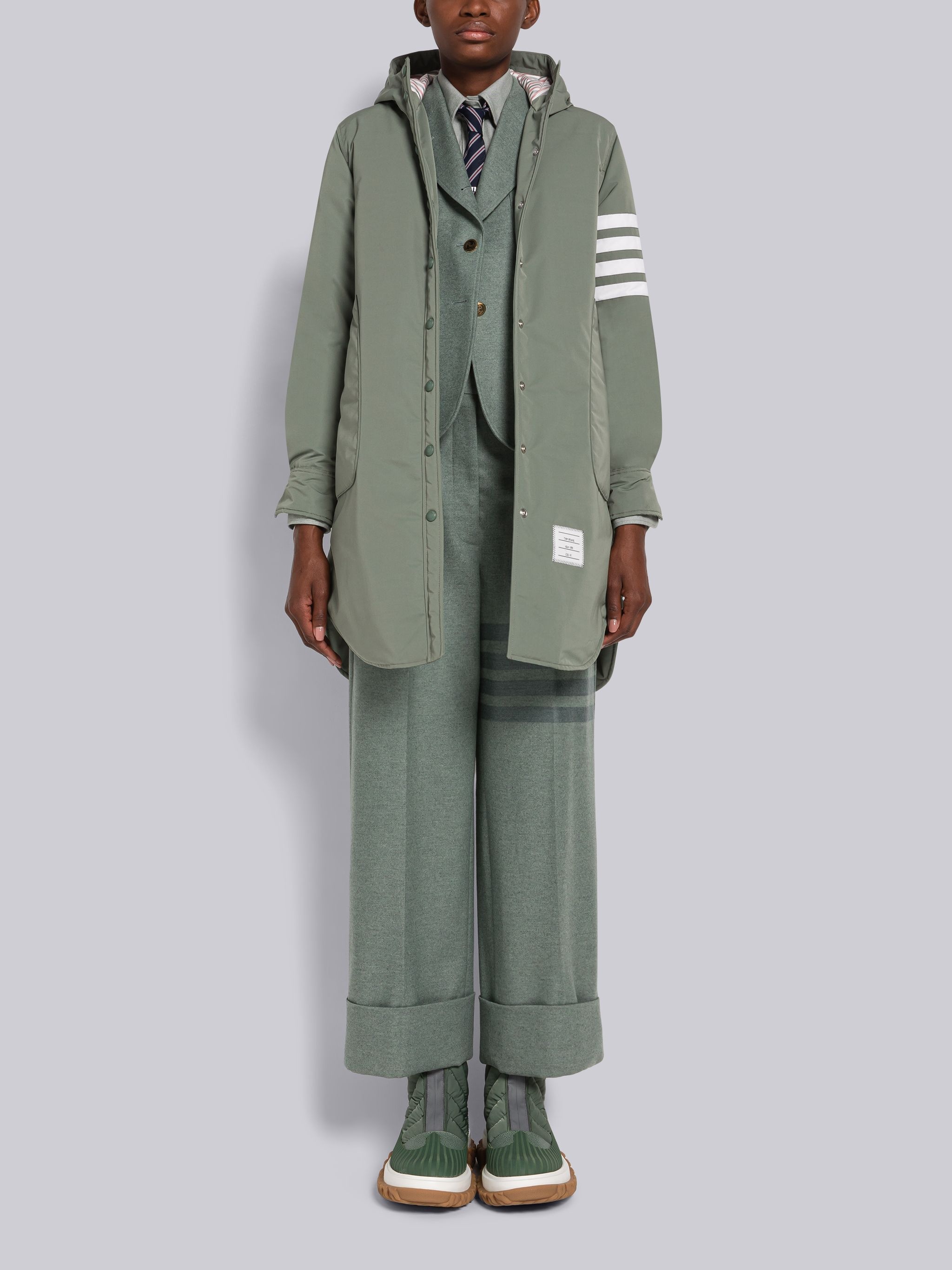 Flannel 4-Bar Straight Leg Trouser - 4
