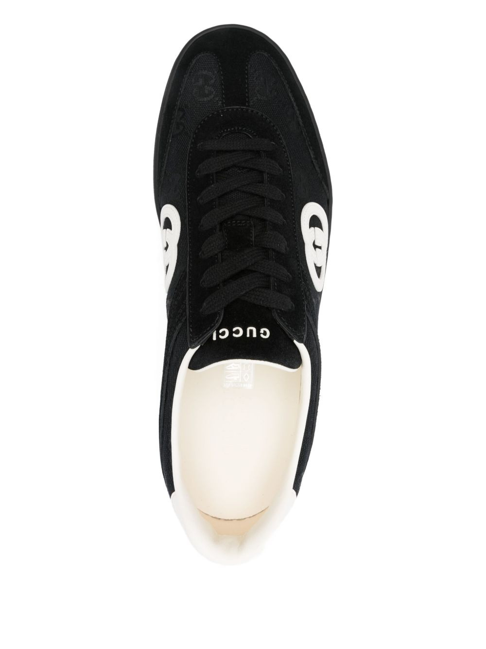 monogram lace-up sneakers - 4
