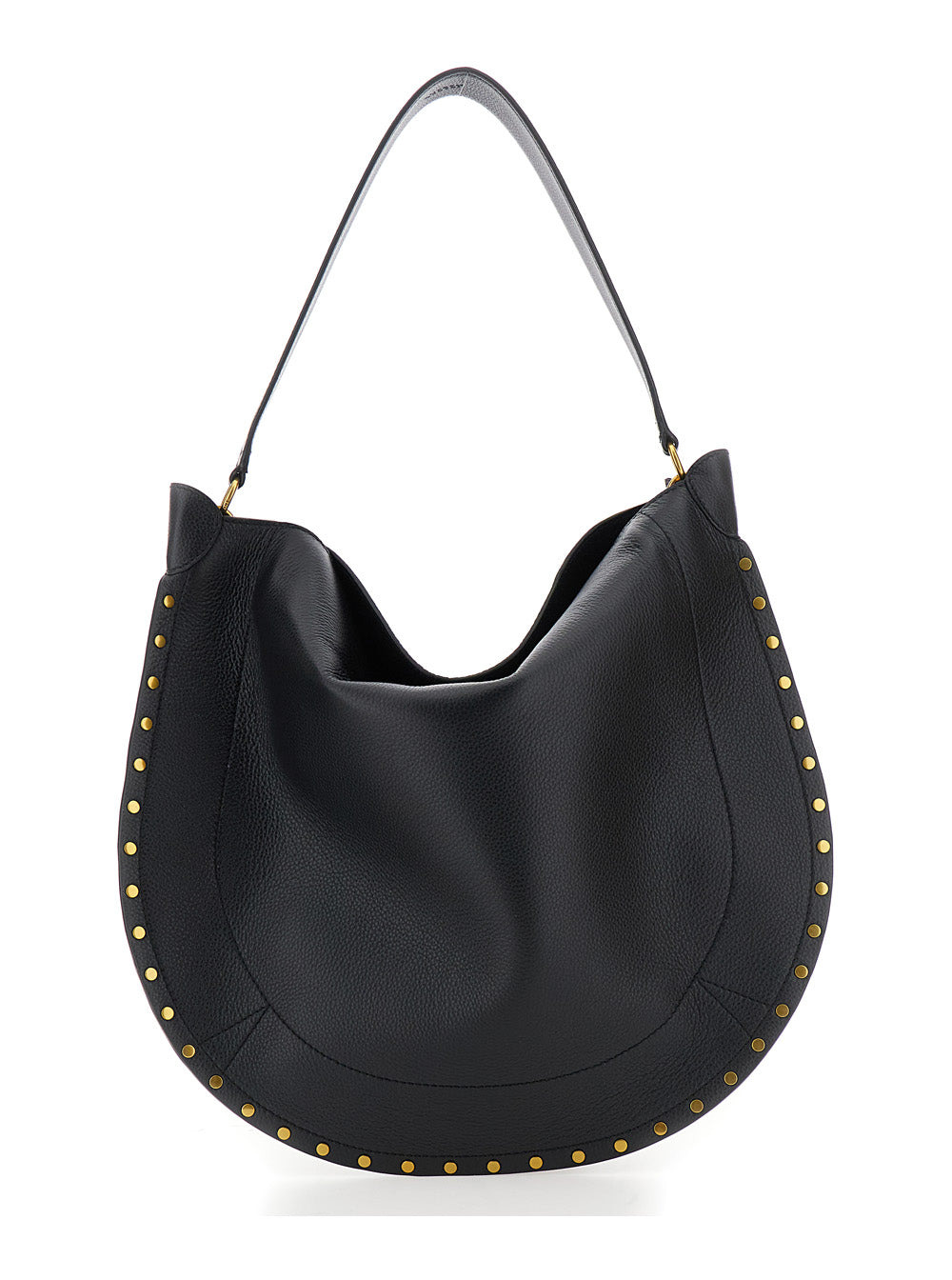 Isabel Marant Women 'Oskan Hobo' Black Shoulder Bag With Studs Trim In Leather Woman - 4