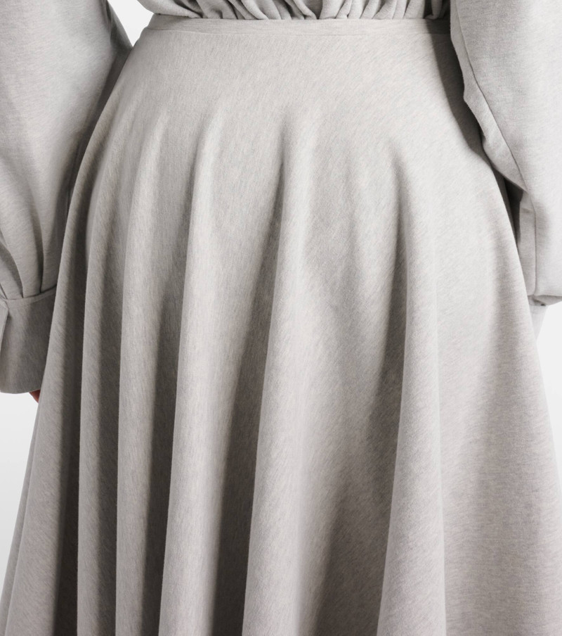 Cotton-blend midi skirt 6