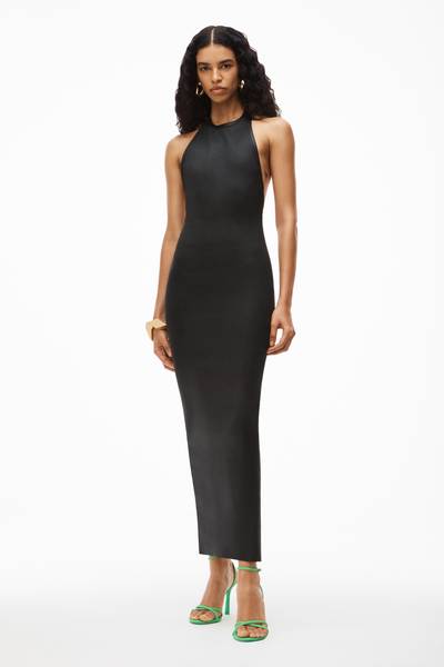 Alexander Wang BONDED SEAM HALTER MAXI DRESS outlook