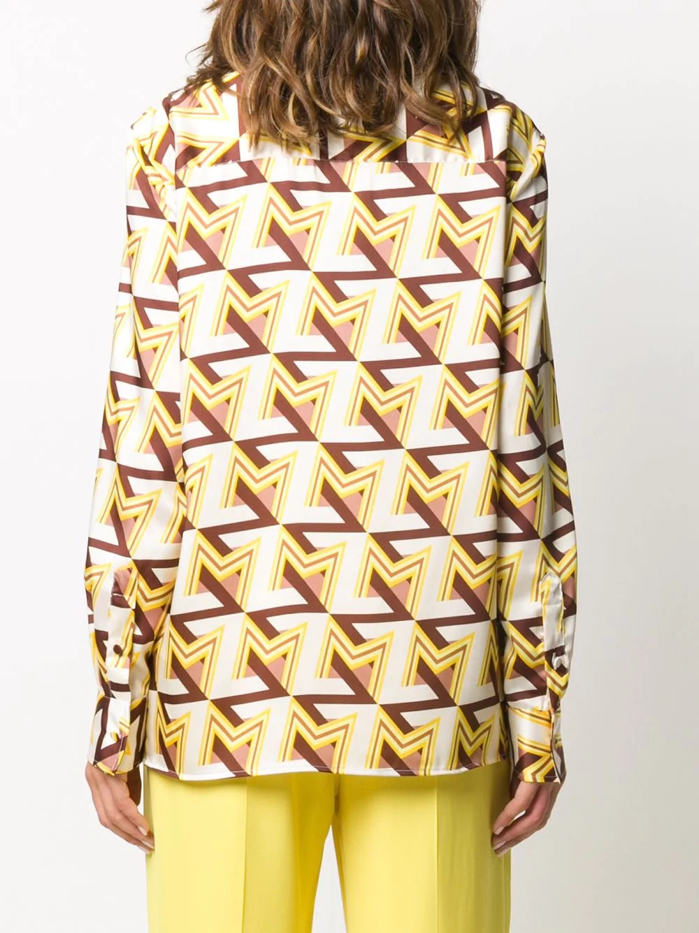 geometric print blouse - 4