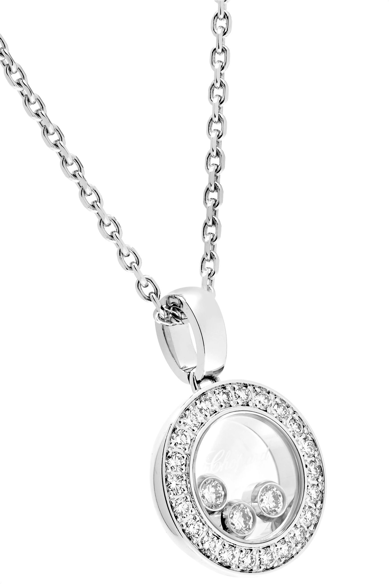 Happy Diamonds 18-karat white gold diamond necklace - 4