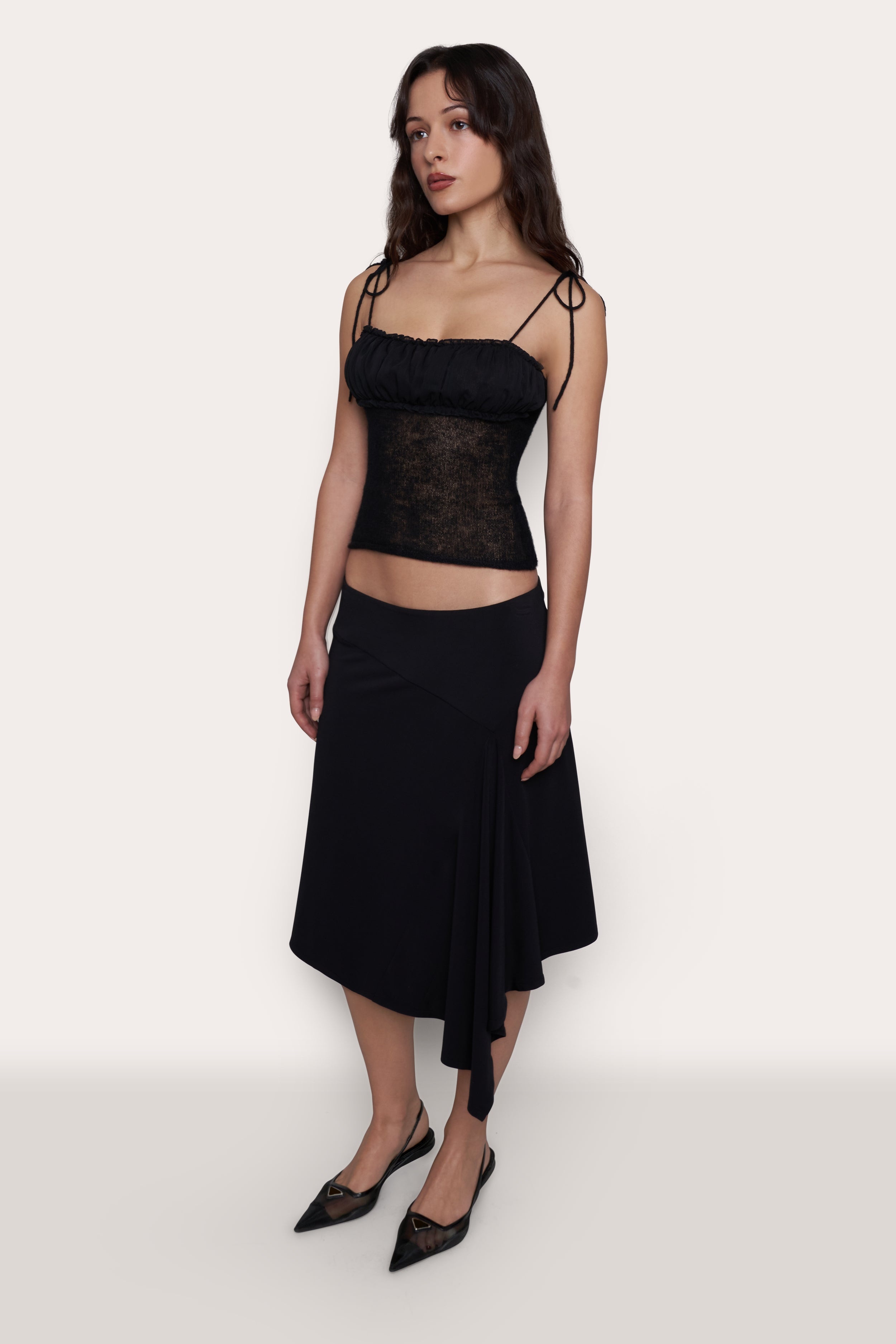 STRETCH MIDI SKIRT - 2