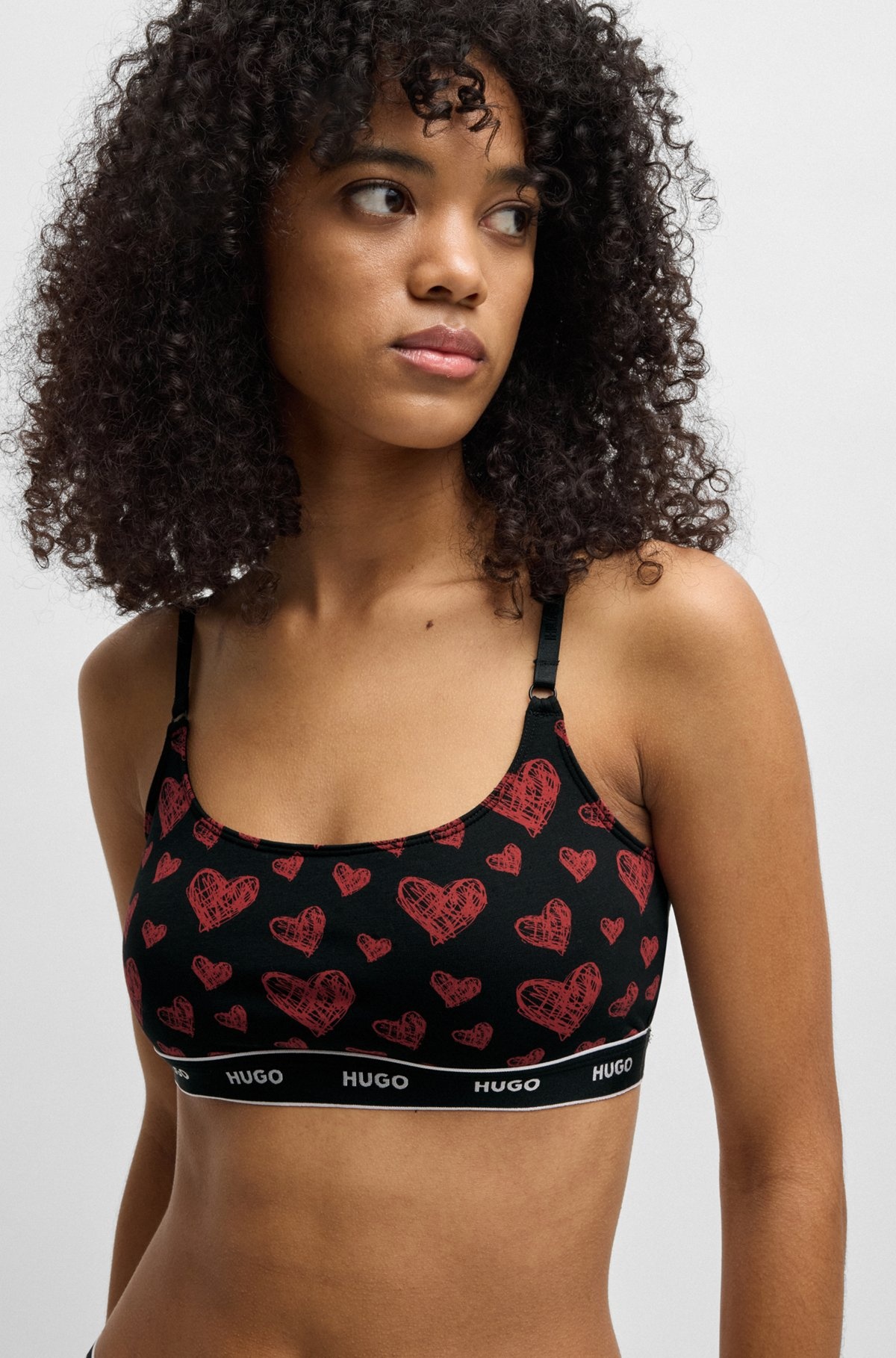 TWO-PACK OF STRETCH-COTTON BRALETTES WITH LOGO UNDERBANDS - 4
