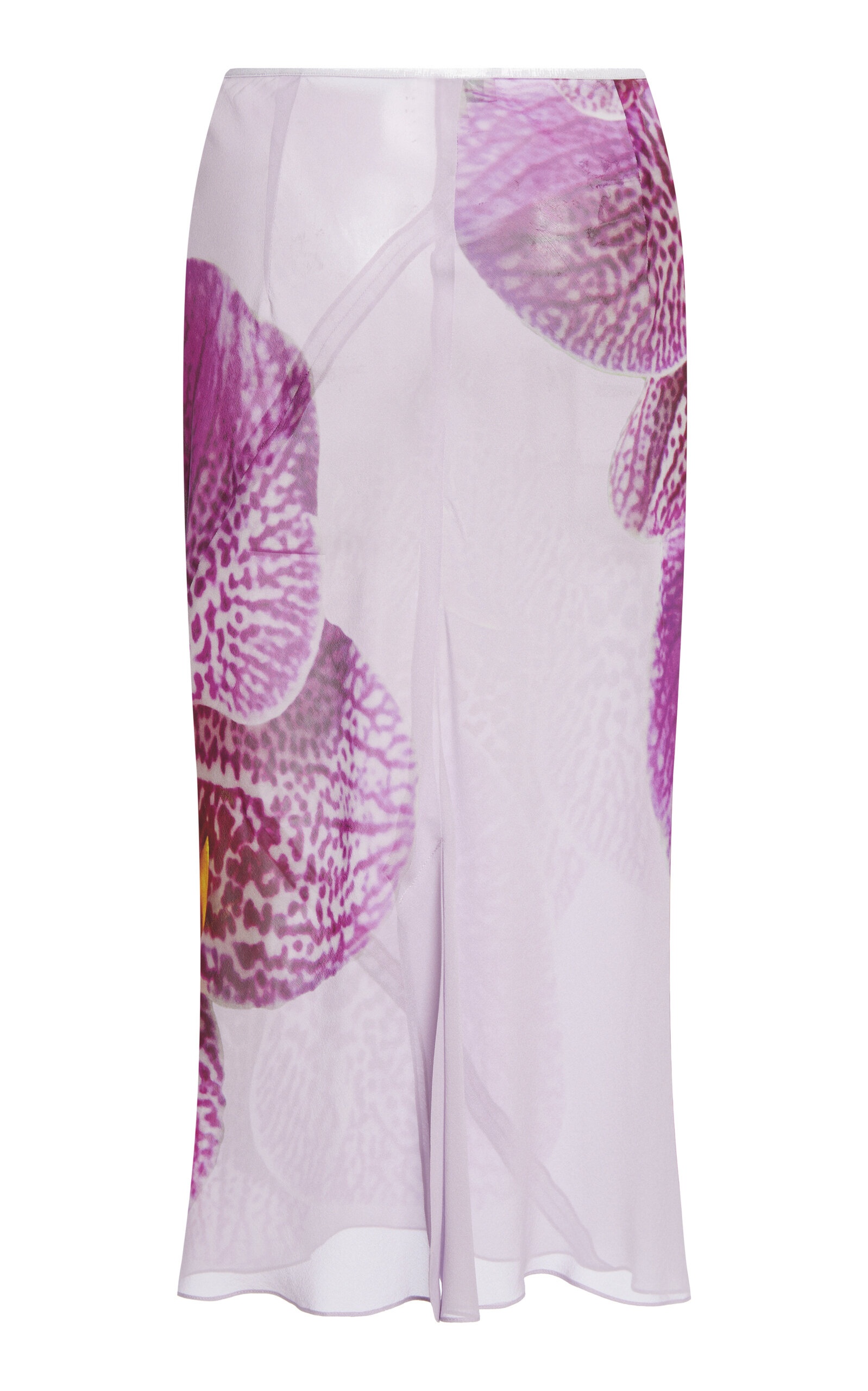 Dot Printed Silk-Georgette Skirt fuchsia - 3