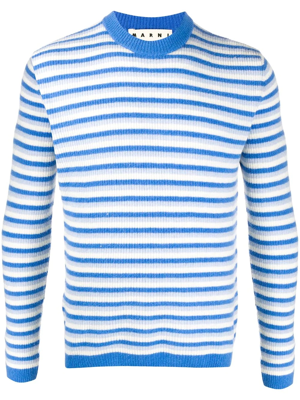 striped rib-knit jumper - 1