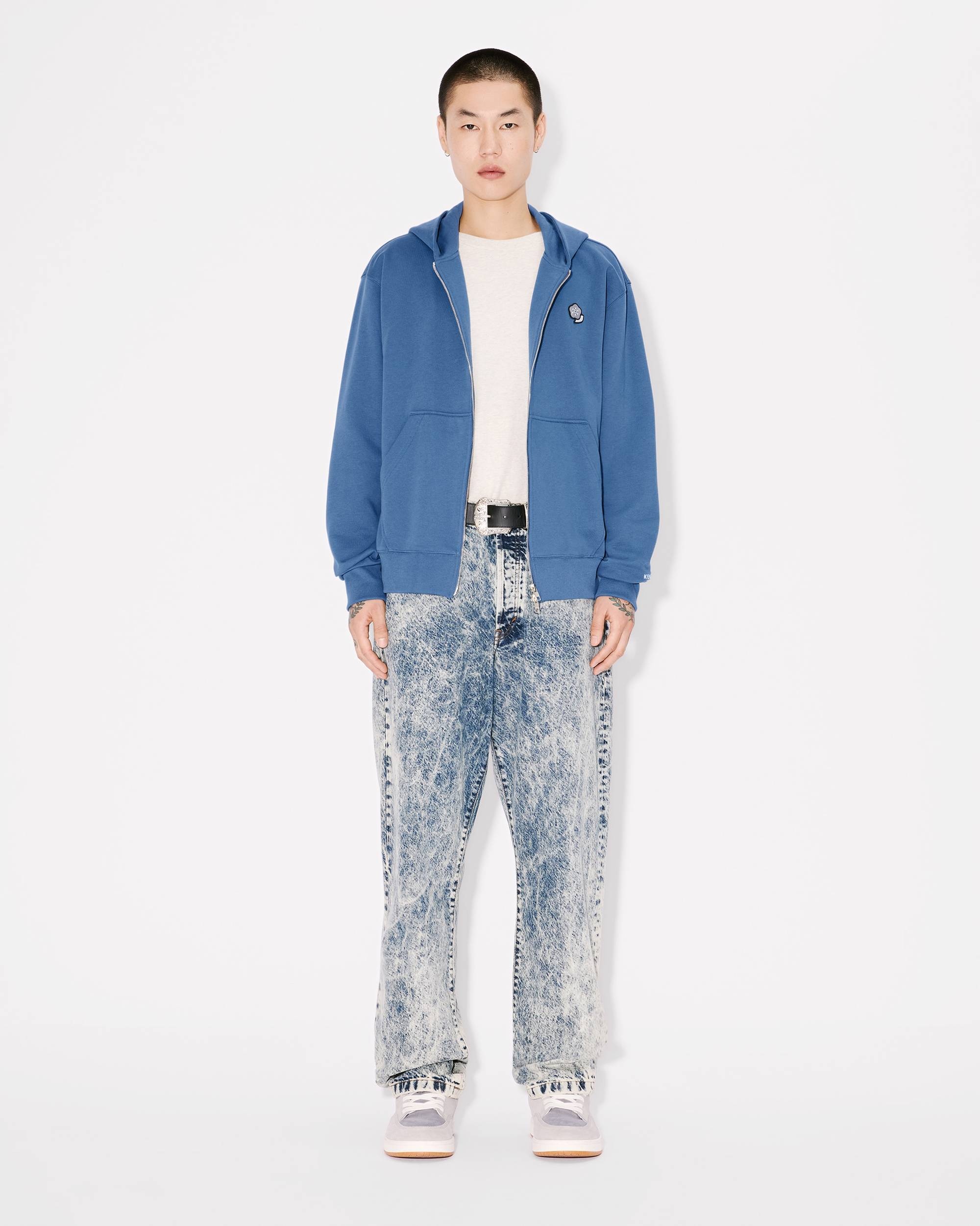 KENZO 'KENZO Pop' embroidered zipped hoodie in cotton