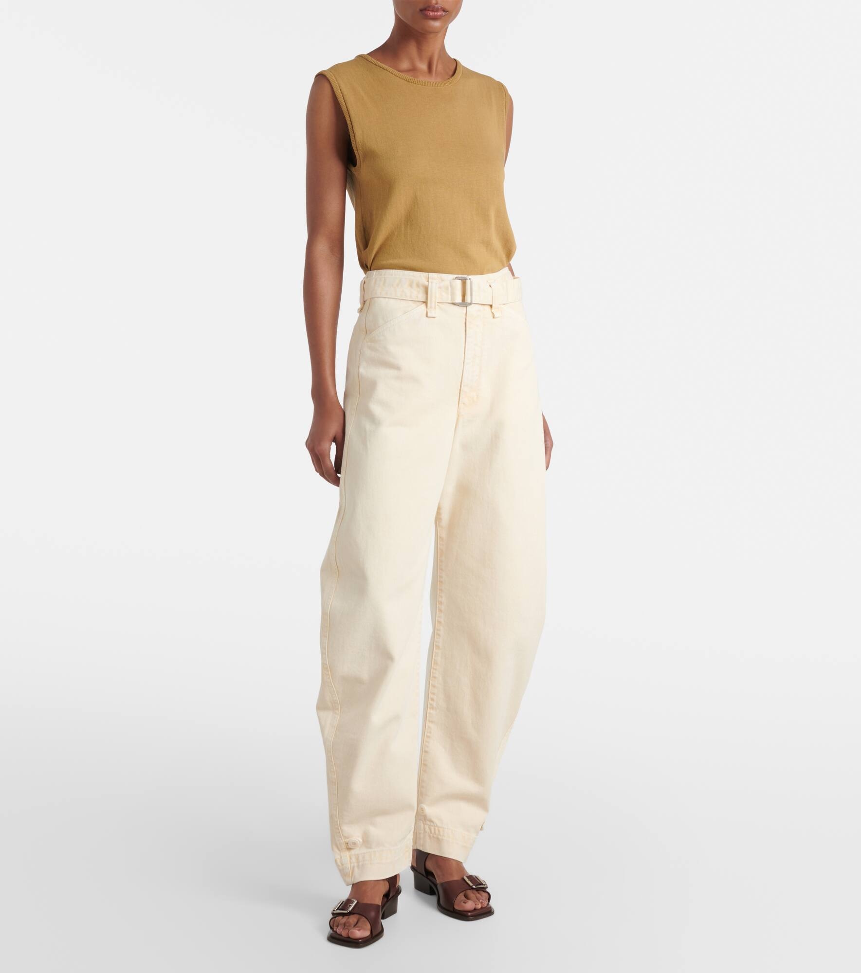 Belted barrel-leg jeans - 7