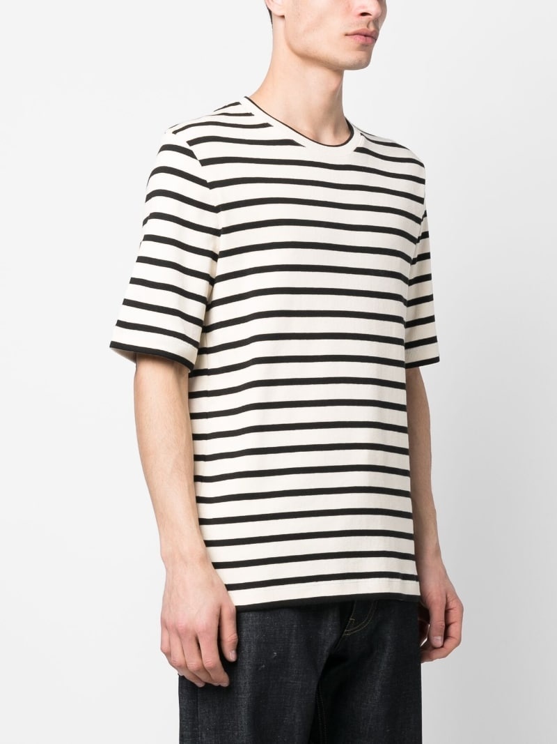 stripe-print short-sleeved T-shirt - 3