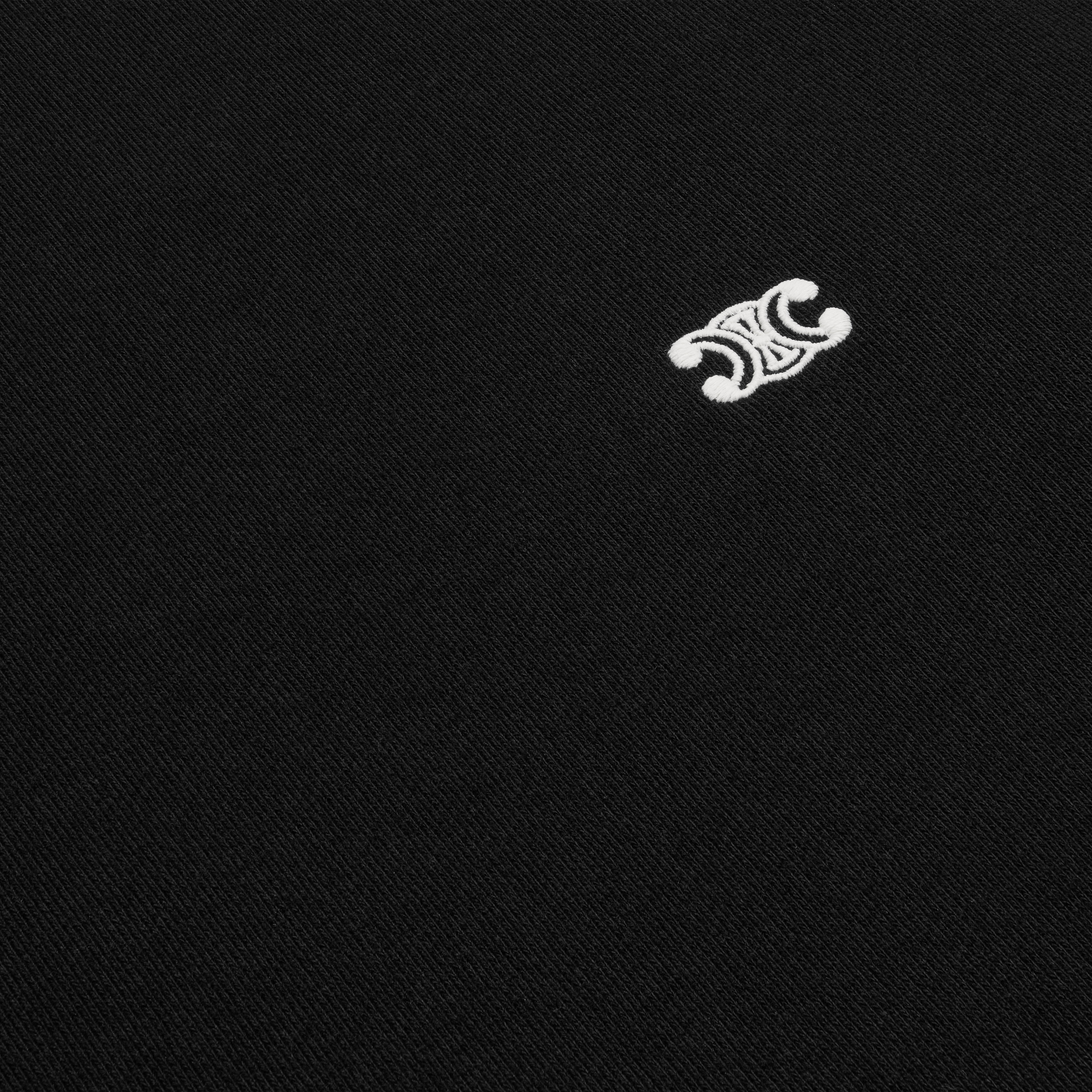 loose triomphe sweatshirt in cotton fleece - 4