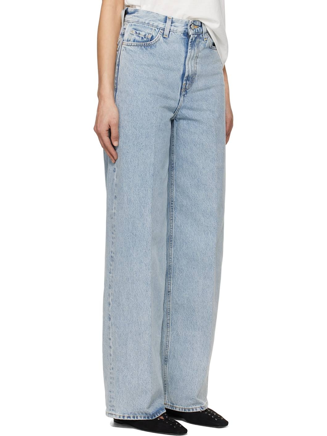 Blue Wide Leg Jeans - 2