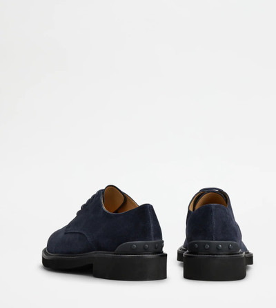 Tod's LACE-UPS IN SUEDE - BLUE outlook