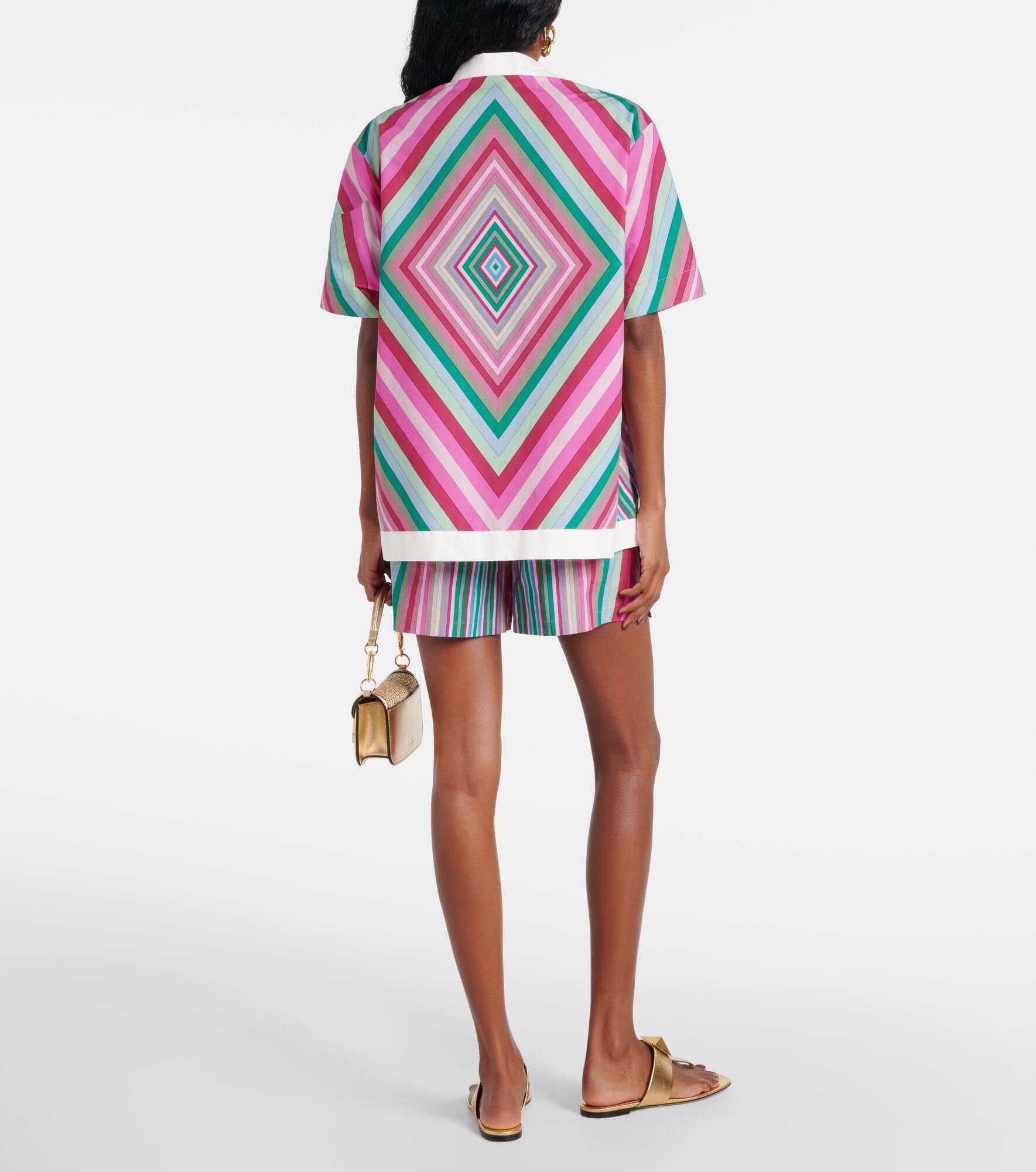 Printed cotton poplin shirt - 3