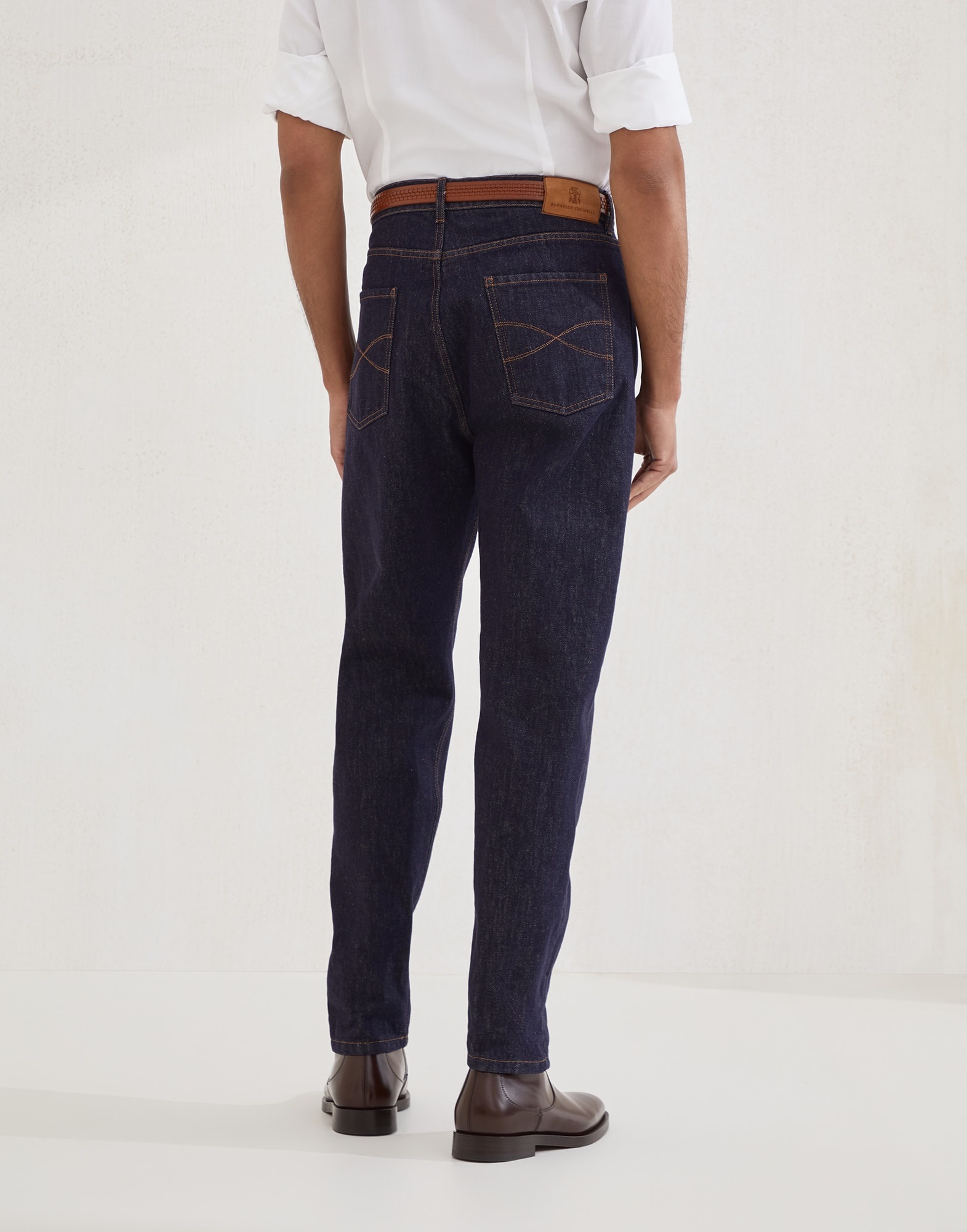 No-fade denim iconic fit five-pocket trousers - 2