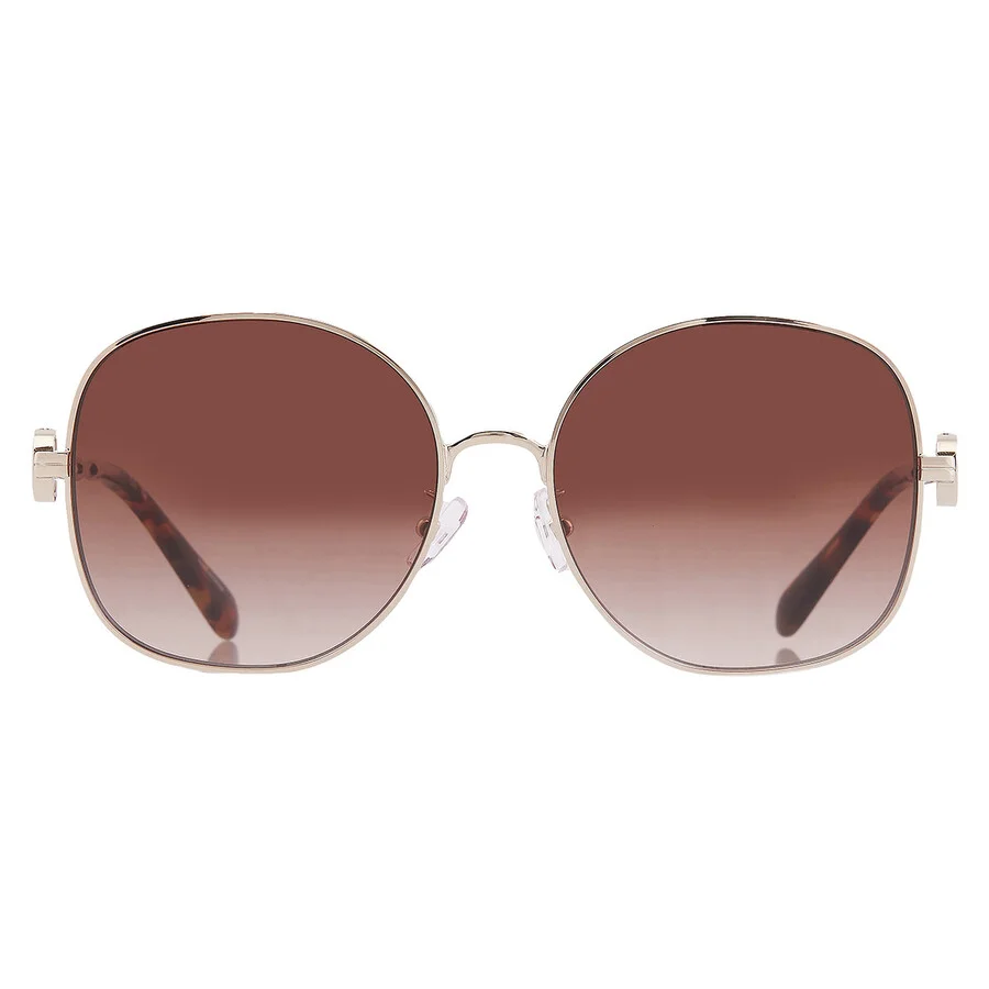 Tory Burch Brown Gradient Round Ladies Sunglasses TY6112 334613 56 - 1