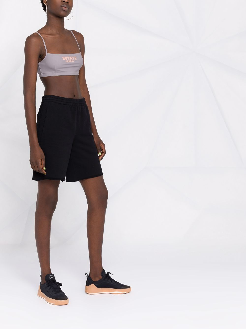 logo-print bra top - 4