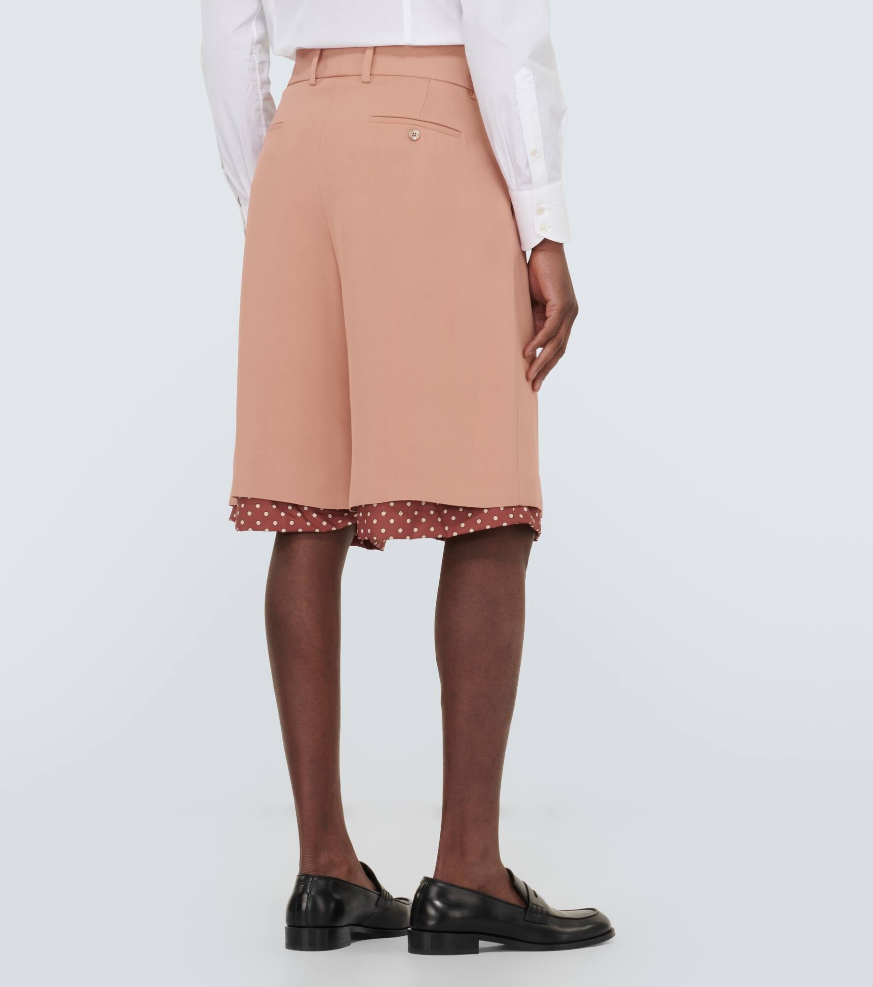 Layered polka-dot high-rise shorts - 4