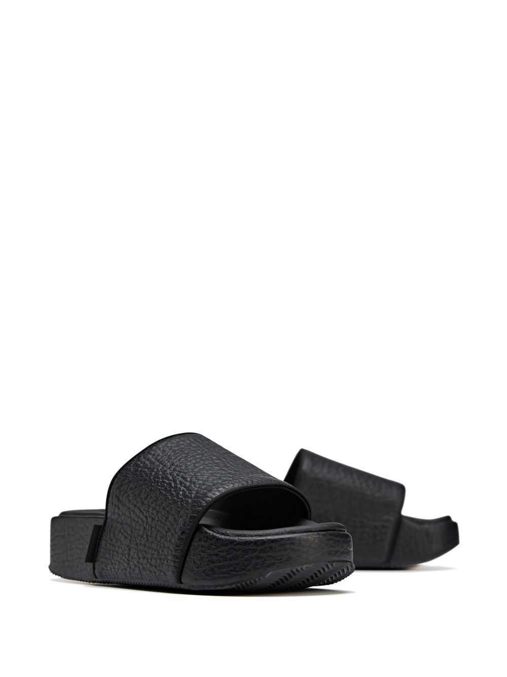 pebbled open-toe slides - 2