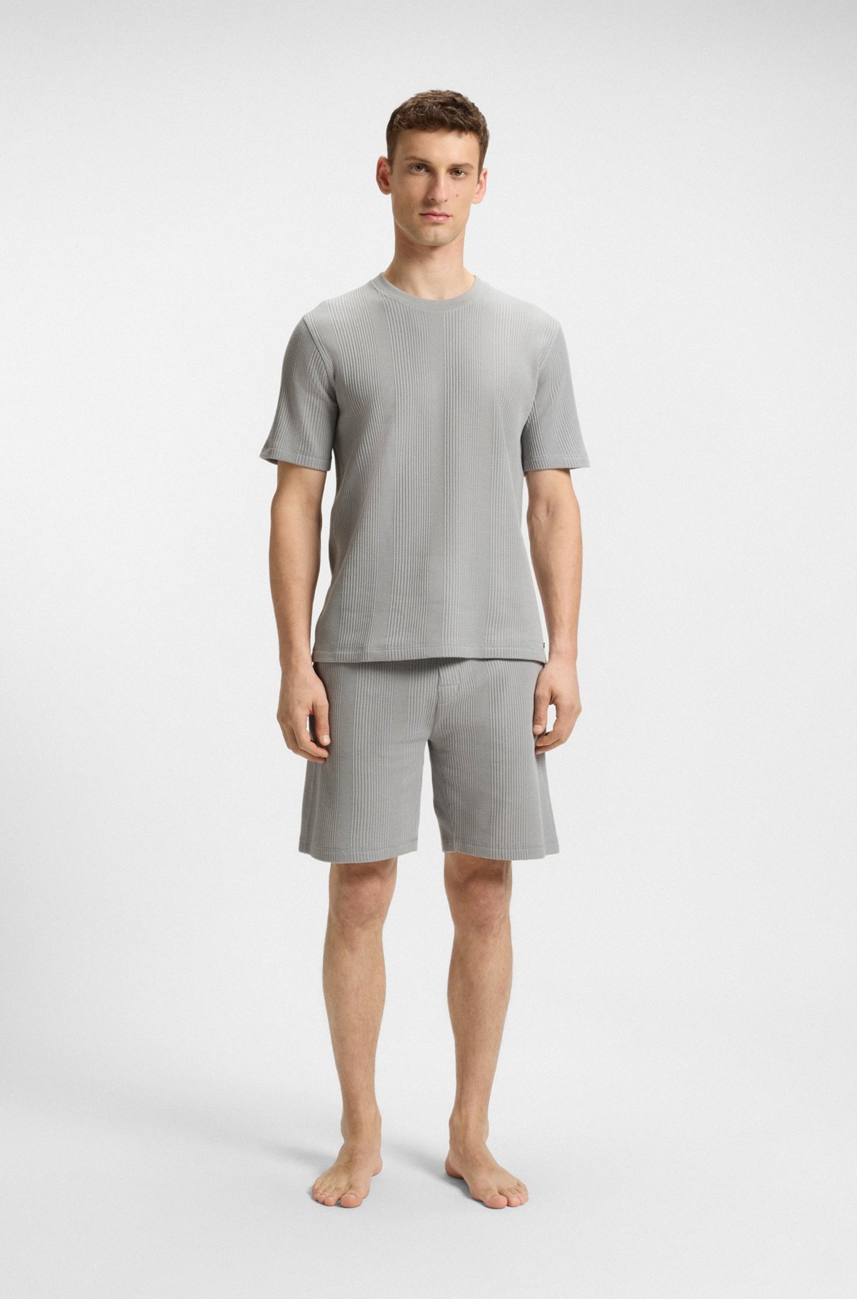 COTTON-BLEND SHORTS IN KNITTED JACQUARD - 3