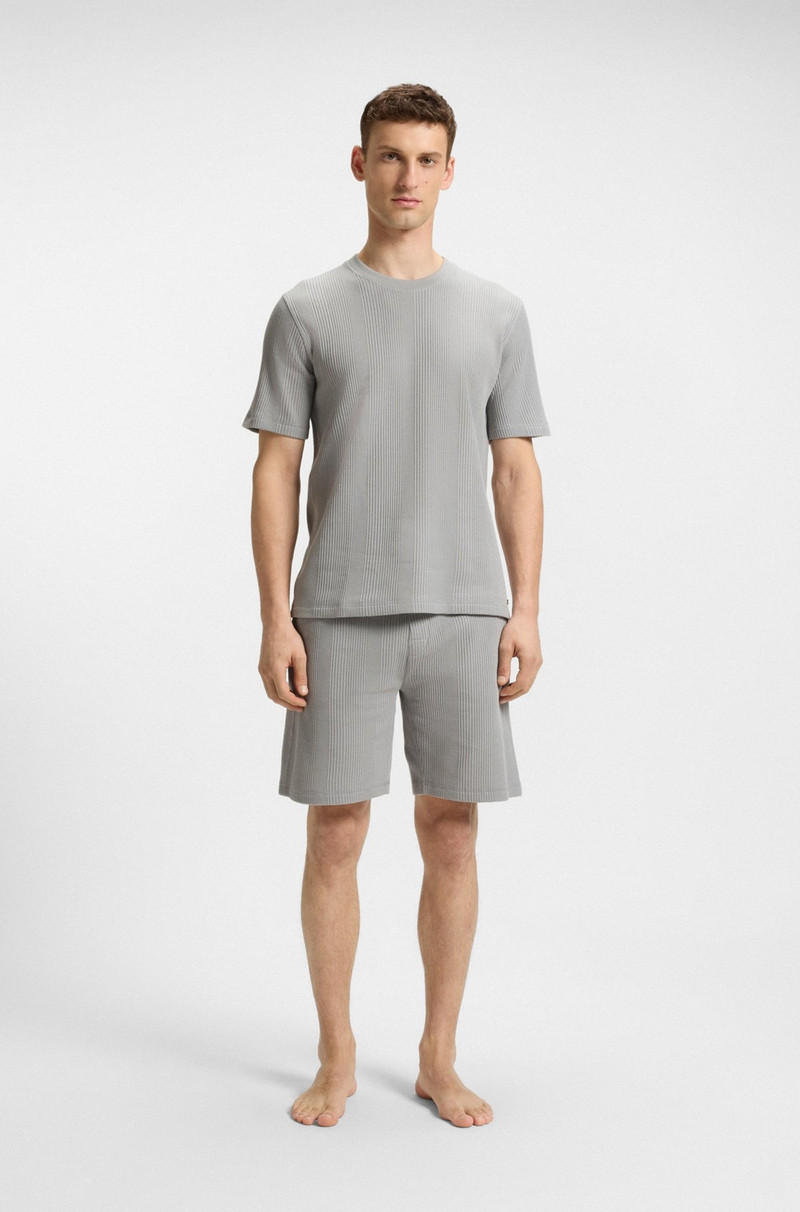 BOSS COTTON-BLEND SHORTS IN KNITTED JACQUARD outlook