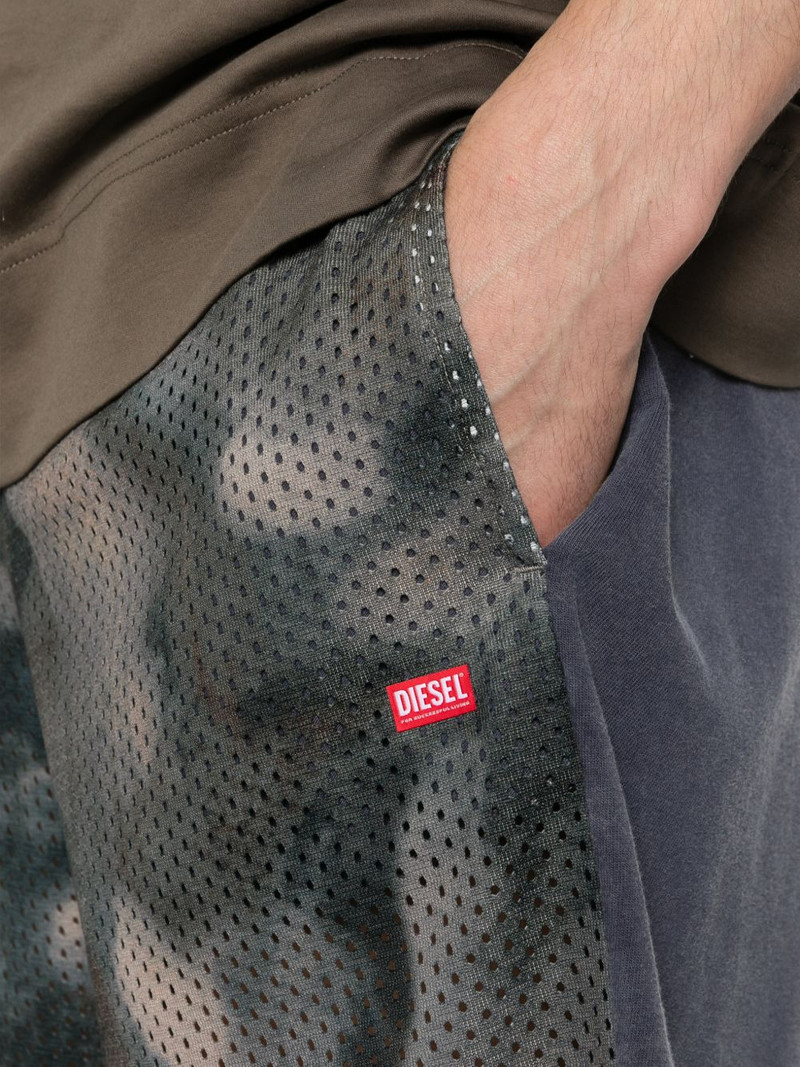 camouflage mesh track shorts 5