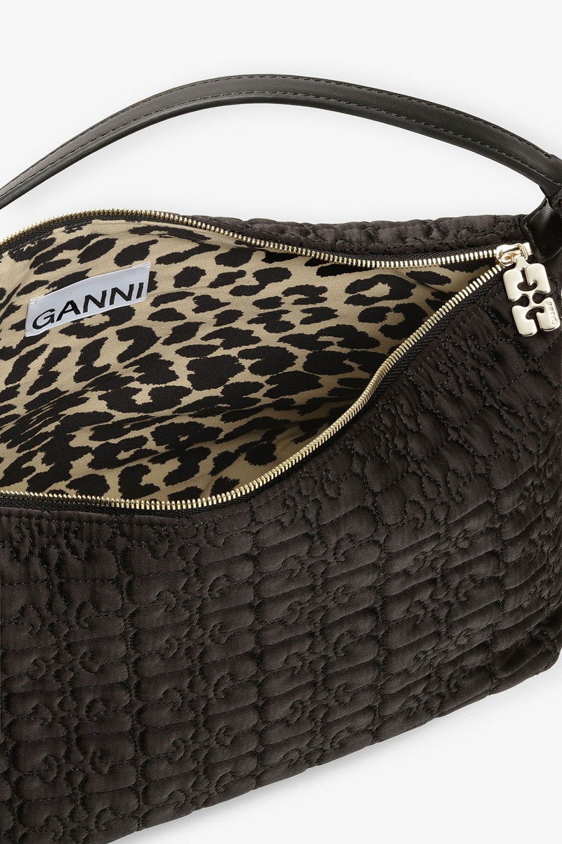 BLACK MEDIUM BUTTERFLY POUCH SATIN BAG 3