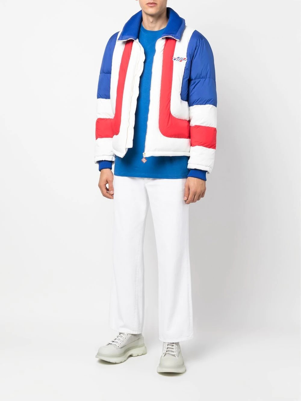 colour-block puffer jacket - 2