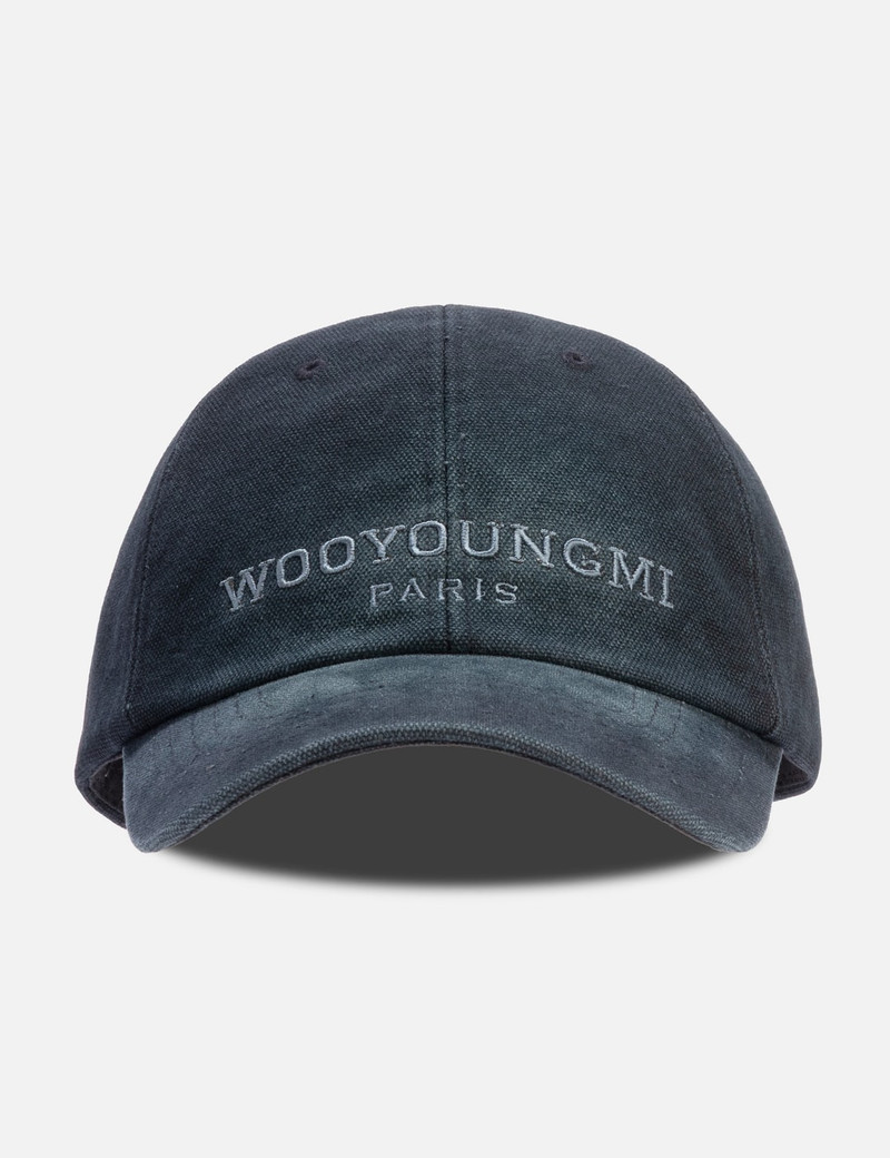 NAVY DYED LOGO BALL CAP 1