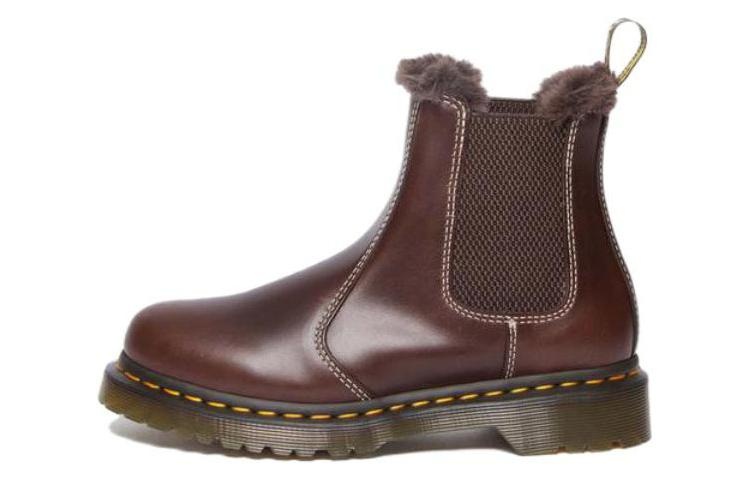 Dr. Martens 2976 Leonore Faux Fur Lined Chelsea Boots 'Dark Brown' 30954201 - 2