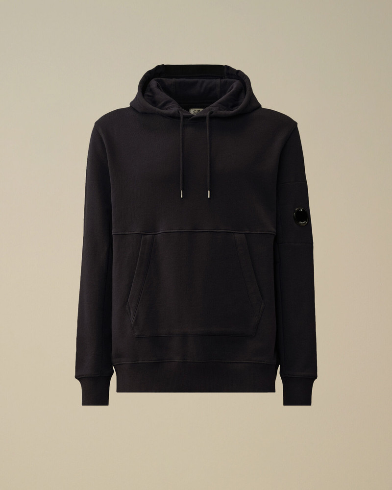 Diagonal Raised Fleece Hooded Lens Sweatshirt 1