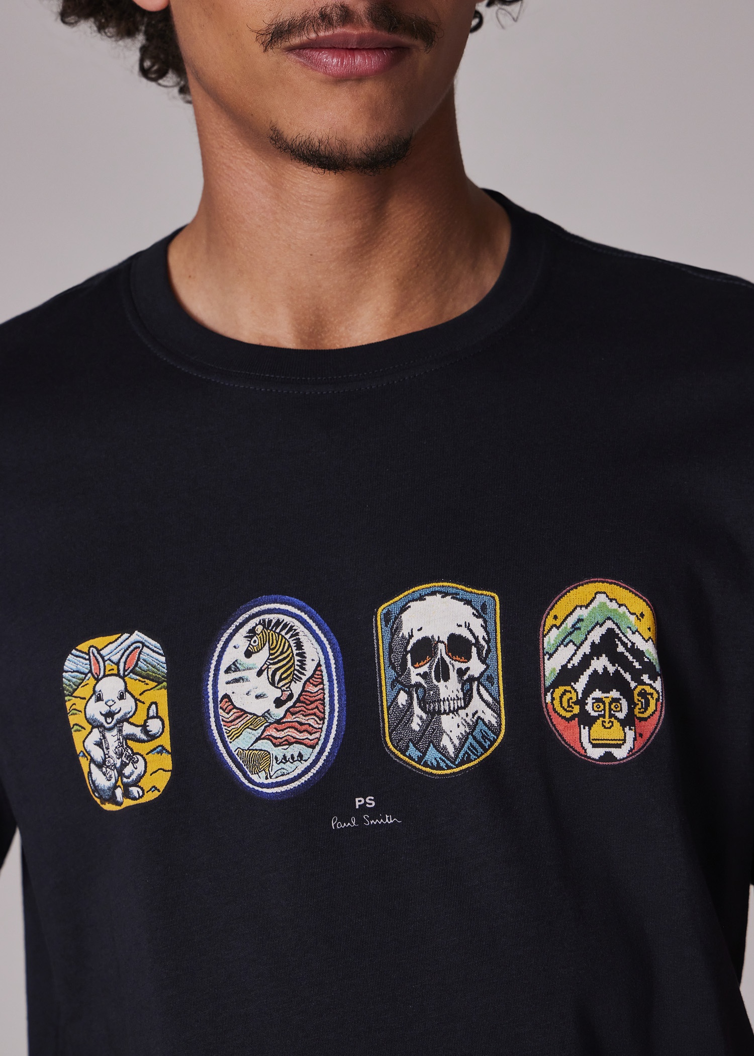 Navy 'Badges' T-Shirt - 3