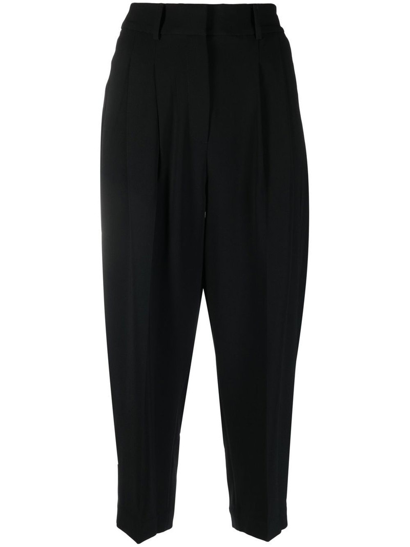 high-waisted cropped trousers 1