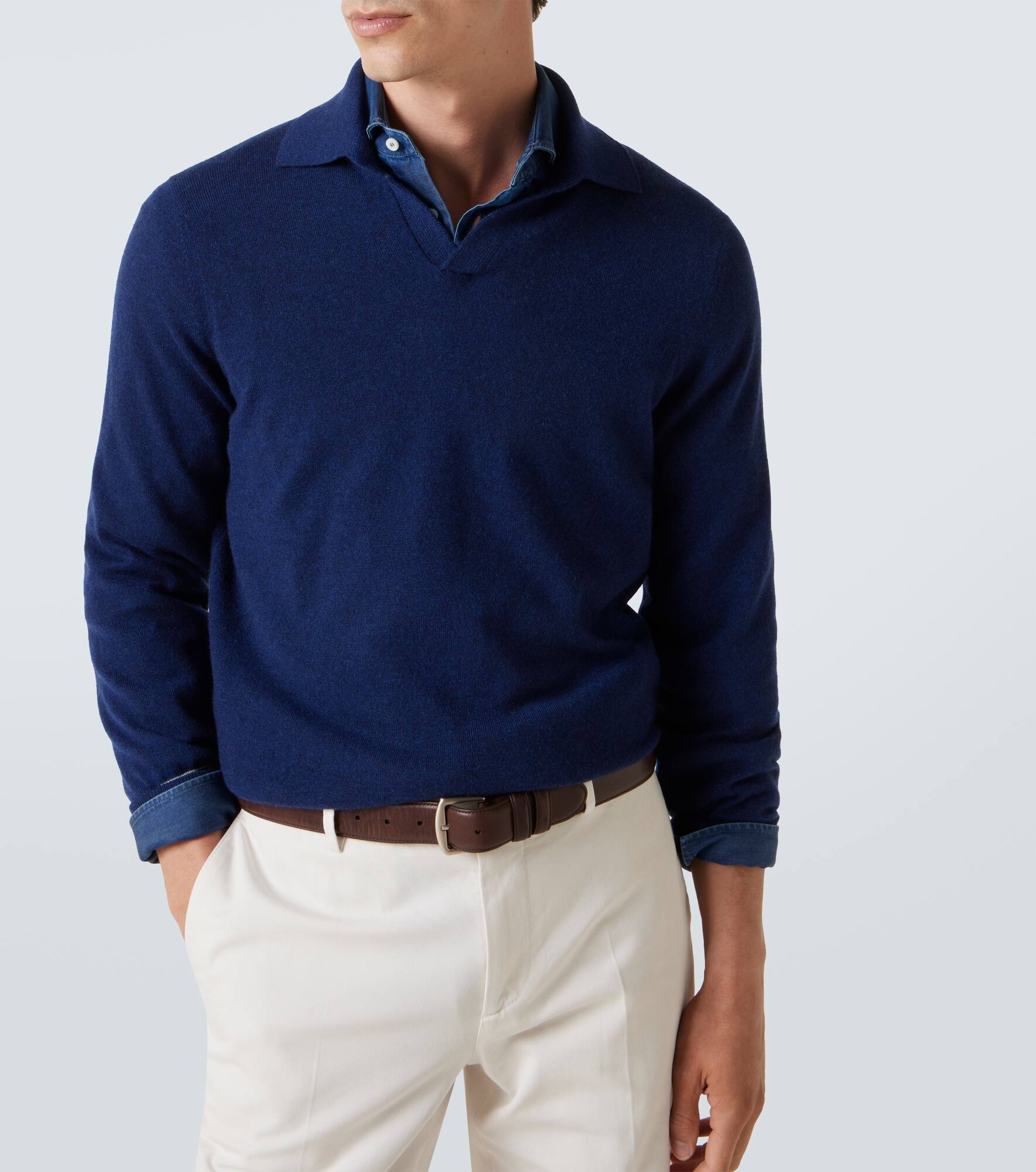 Cashmere polo sweater - 5