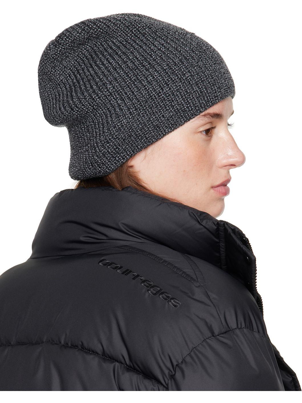 Gray AC Light Wool Beanie - 3