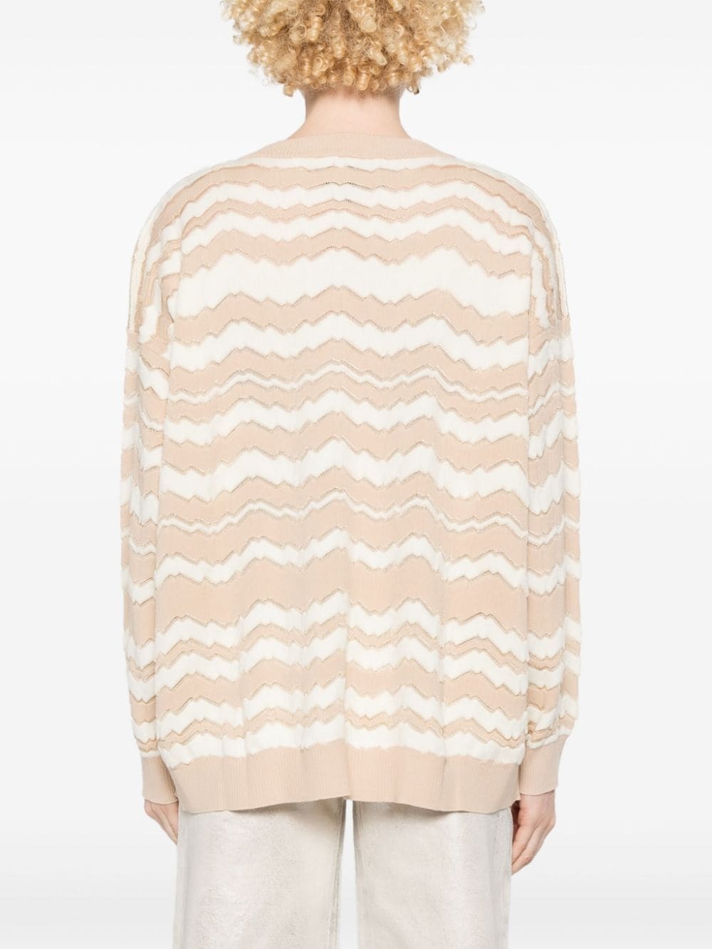 zigzag-woven sweater - 4