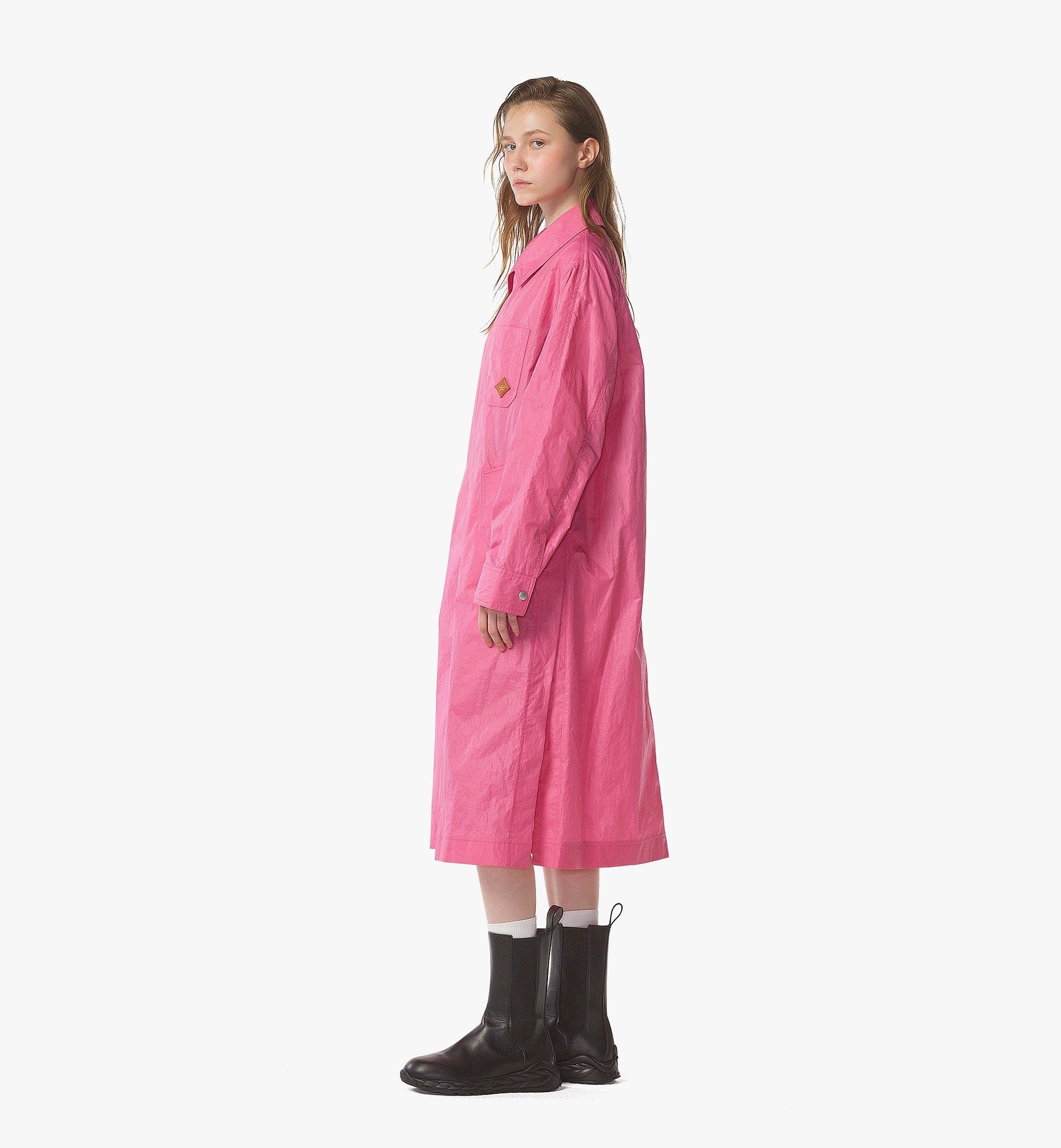 Oversized Coat in Crushed Nylon - 4