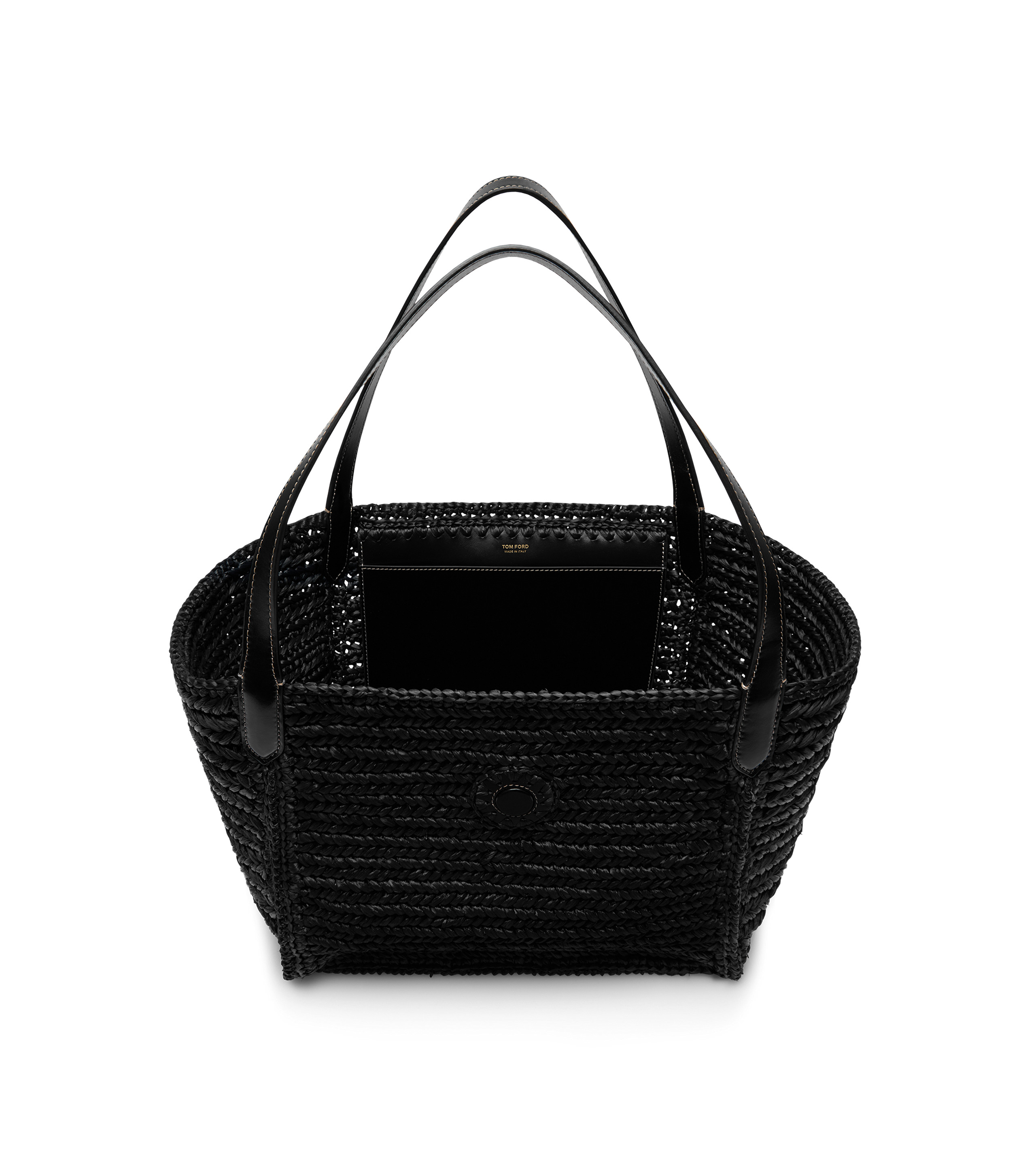 RAFFIA AND LEATHER TARA MEDIUM TOTE - 4