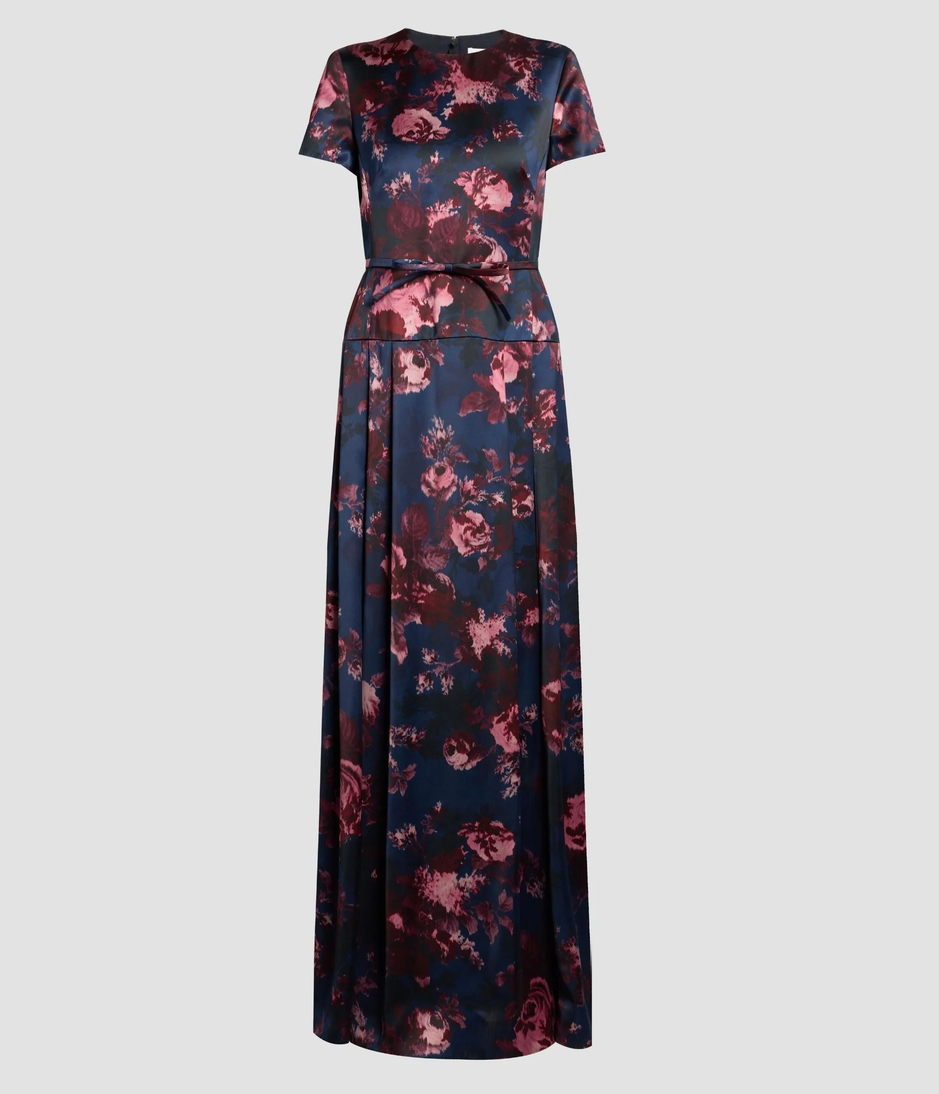 FLORAL DUCHESS SHORT SLEEVE GOWN - 1