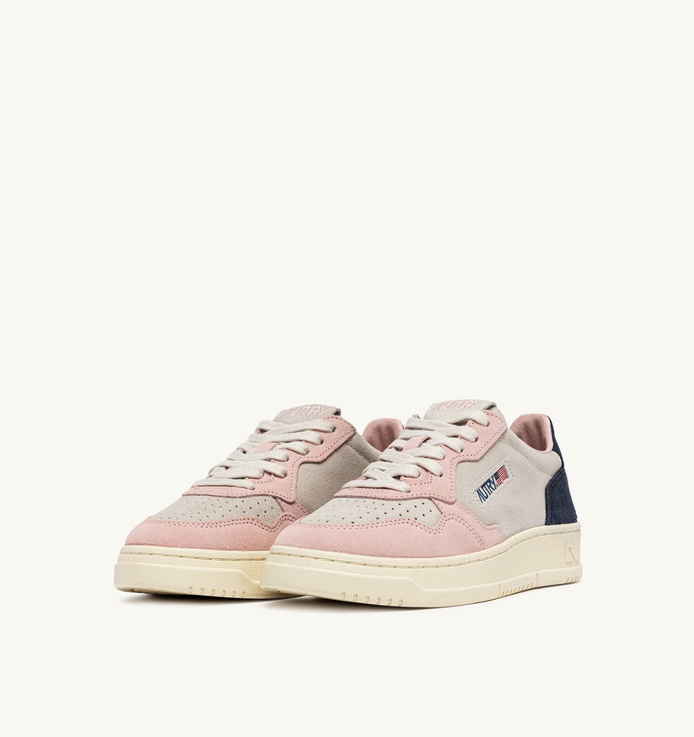 MEDALIST LOW SNEAKERS IN TRICOLOR ROSEMARY AND ATLANTIC SUEDE - 2