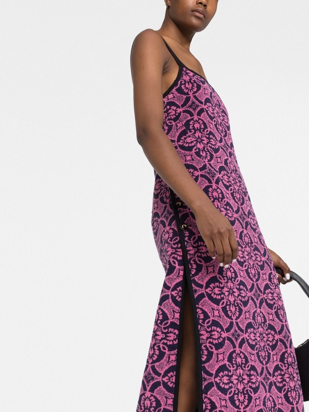 jacquard midi slip dress - 5
